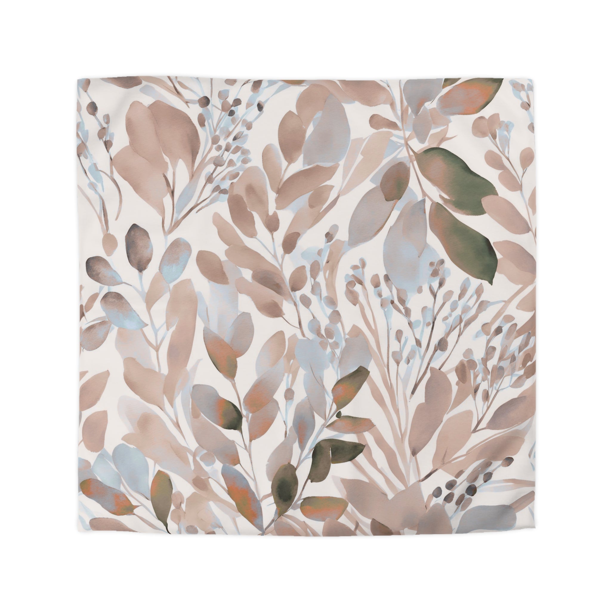 Abstract Watercolor Duvet, Pillow Cover | Blue Blush Beige Bedroom Decor