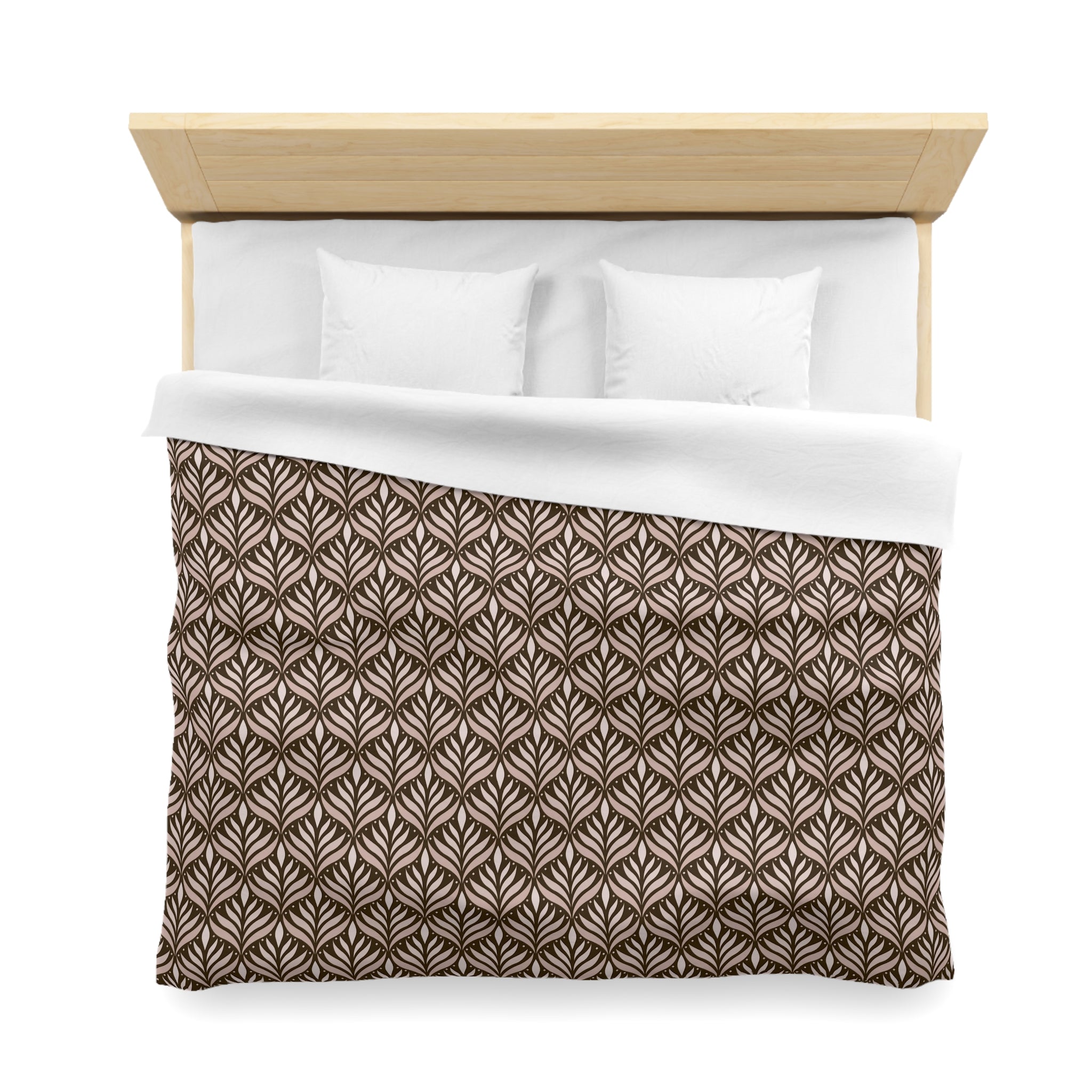 Art Deco Duvet, Pillow Cover | Brown Beige Taupe Bedroom Decor