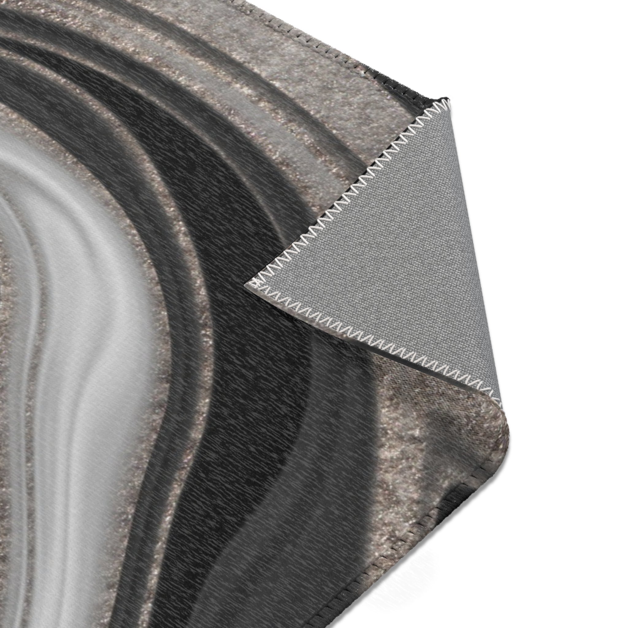 Abstract Large Area Rug | Modern Rug, Black Grey White