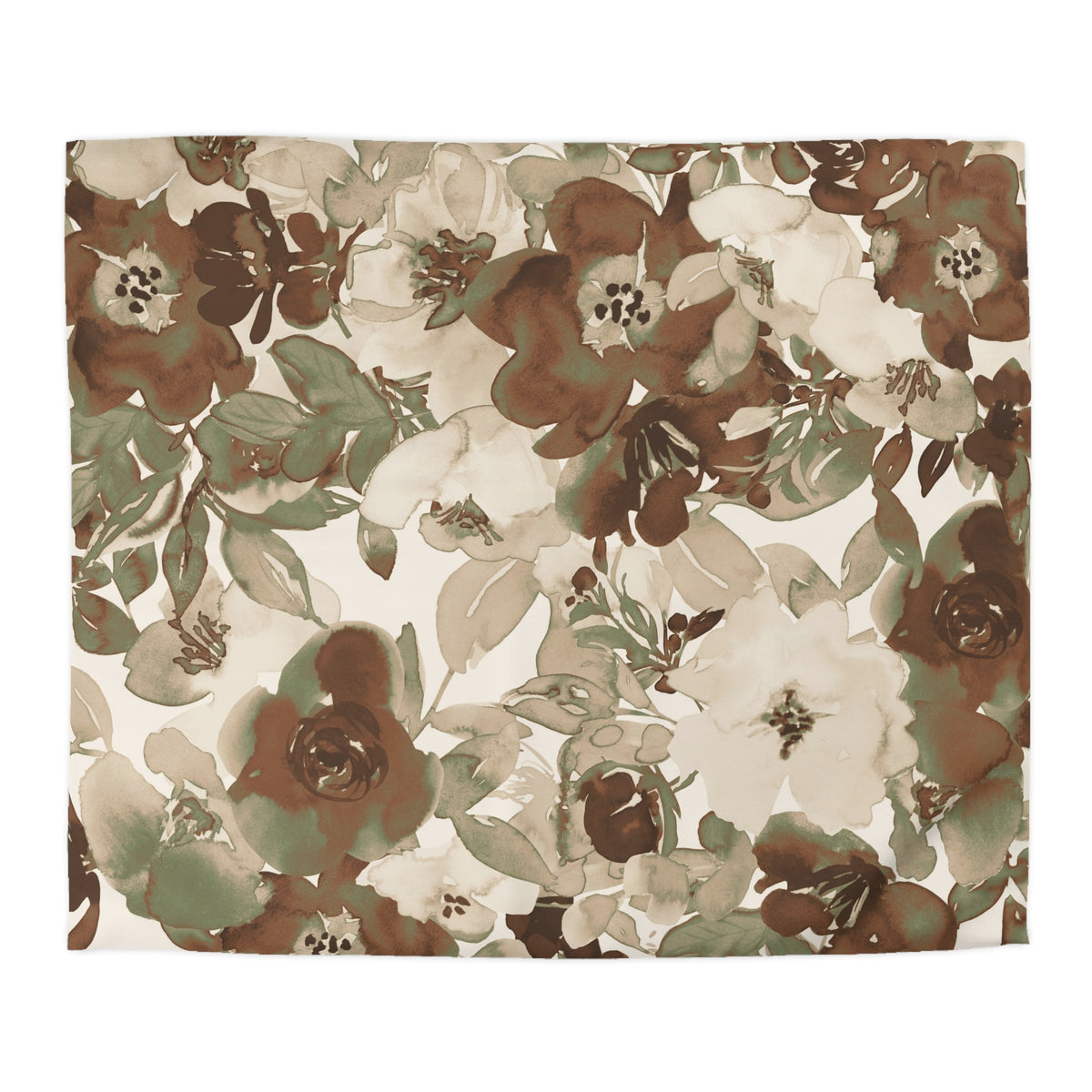 The image is a collage of various floral patterns, including a mix of brown, white, and green flowers and leaves. The patterns are arranged in a visually appealing manner, creating a sense of depth and complexity.