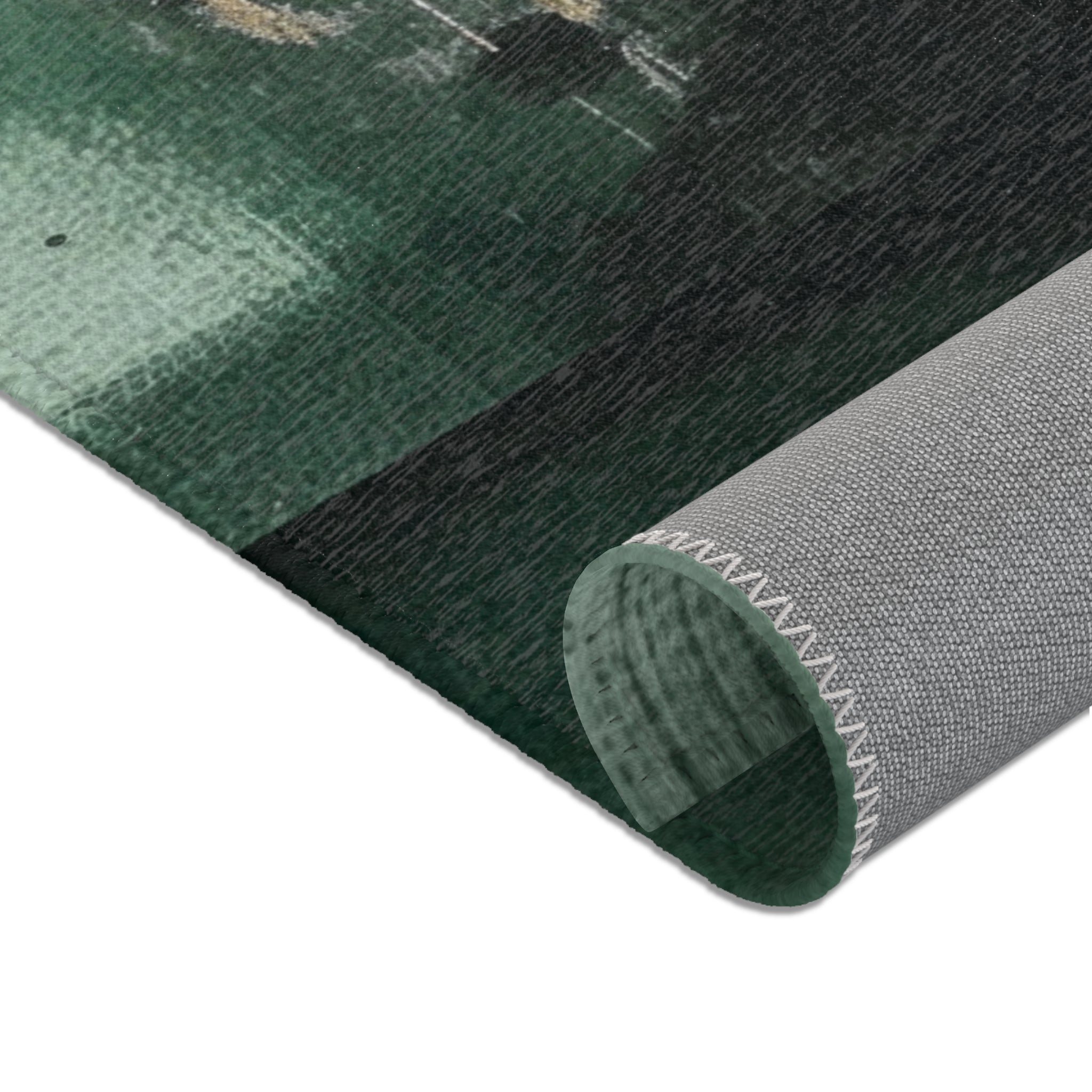 Abstract Large Area Rug | Modern Forest Sage Green Beige Watercolor Rug