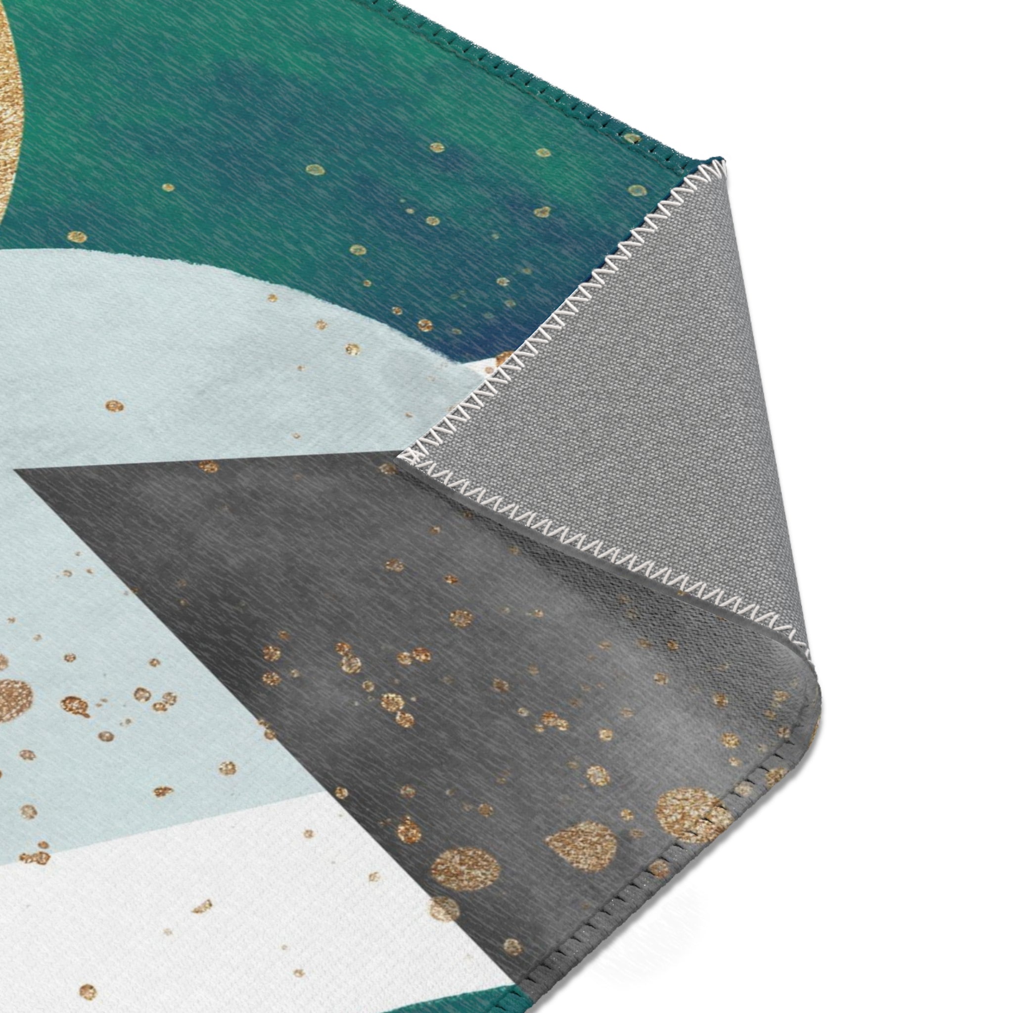 Abstract Large Area Rug | Modern Accent Rug, Green Grey