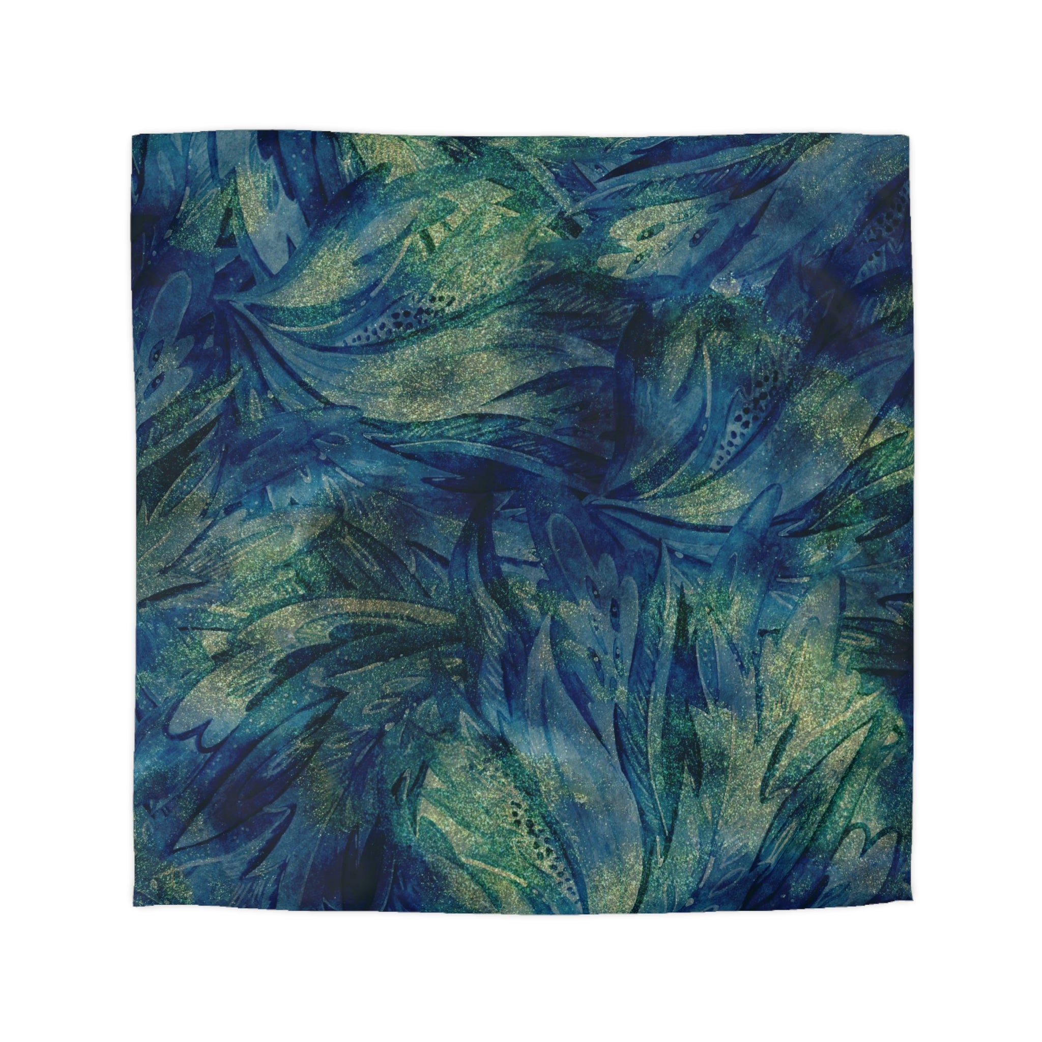 Abstract Duvet, Pillow Cover Set | Blue Green Bedroom Set