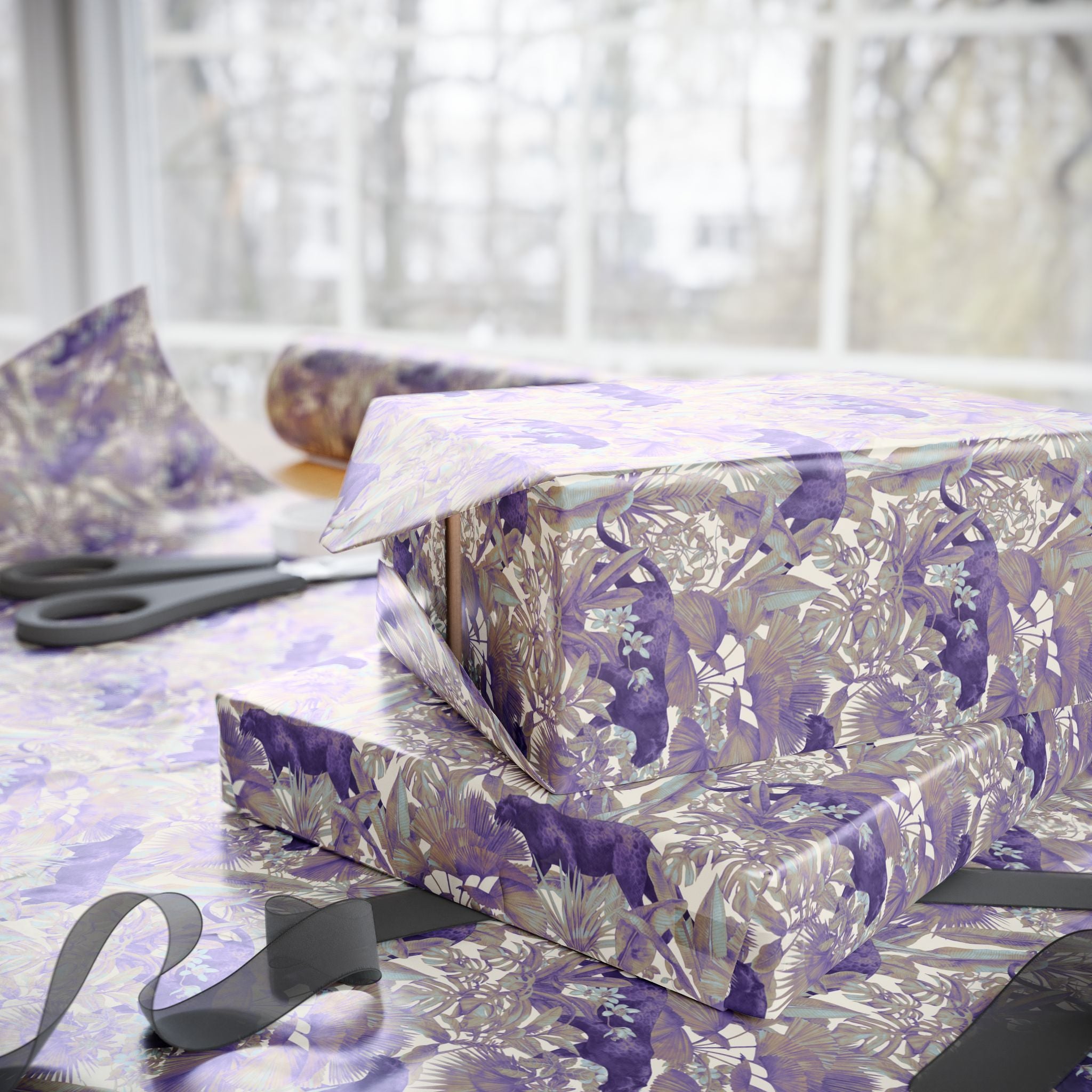 Jungle Wrapping Papers, Jaguar Gift Wrapping for the Holidays, Birthdays