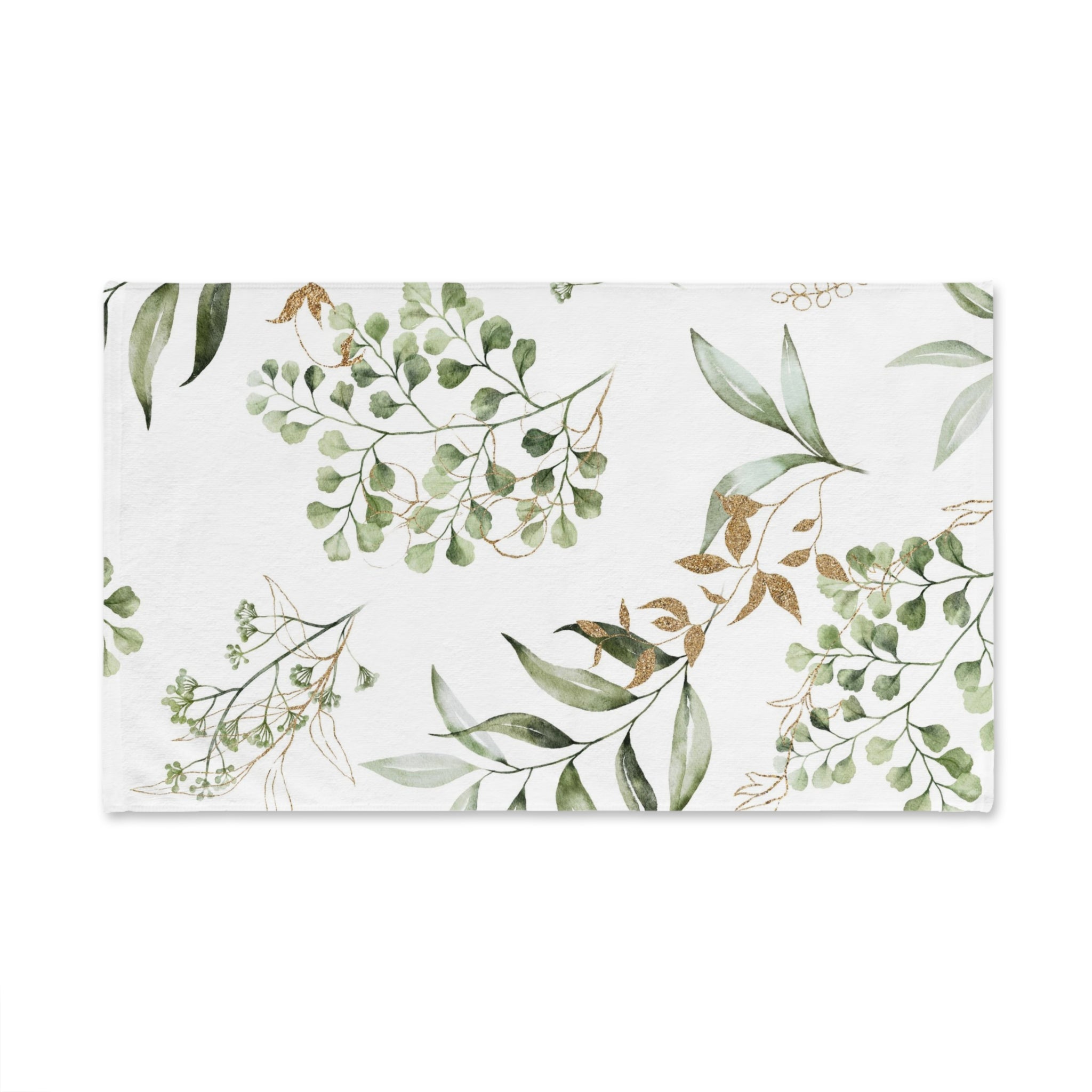 Floral Kitchen, Bath Hand Towel | Sage Green White