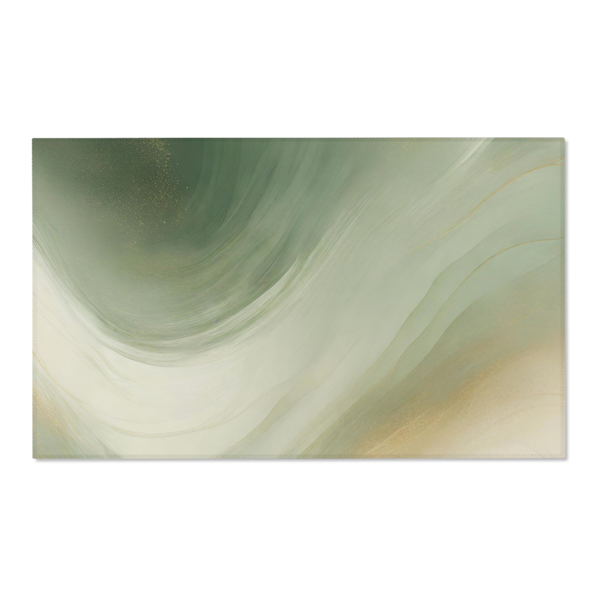 Abstract Area Rug, Carpet | Sage Green, Beige Ombre