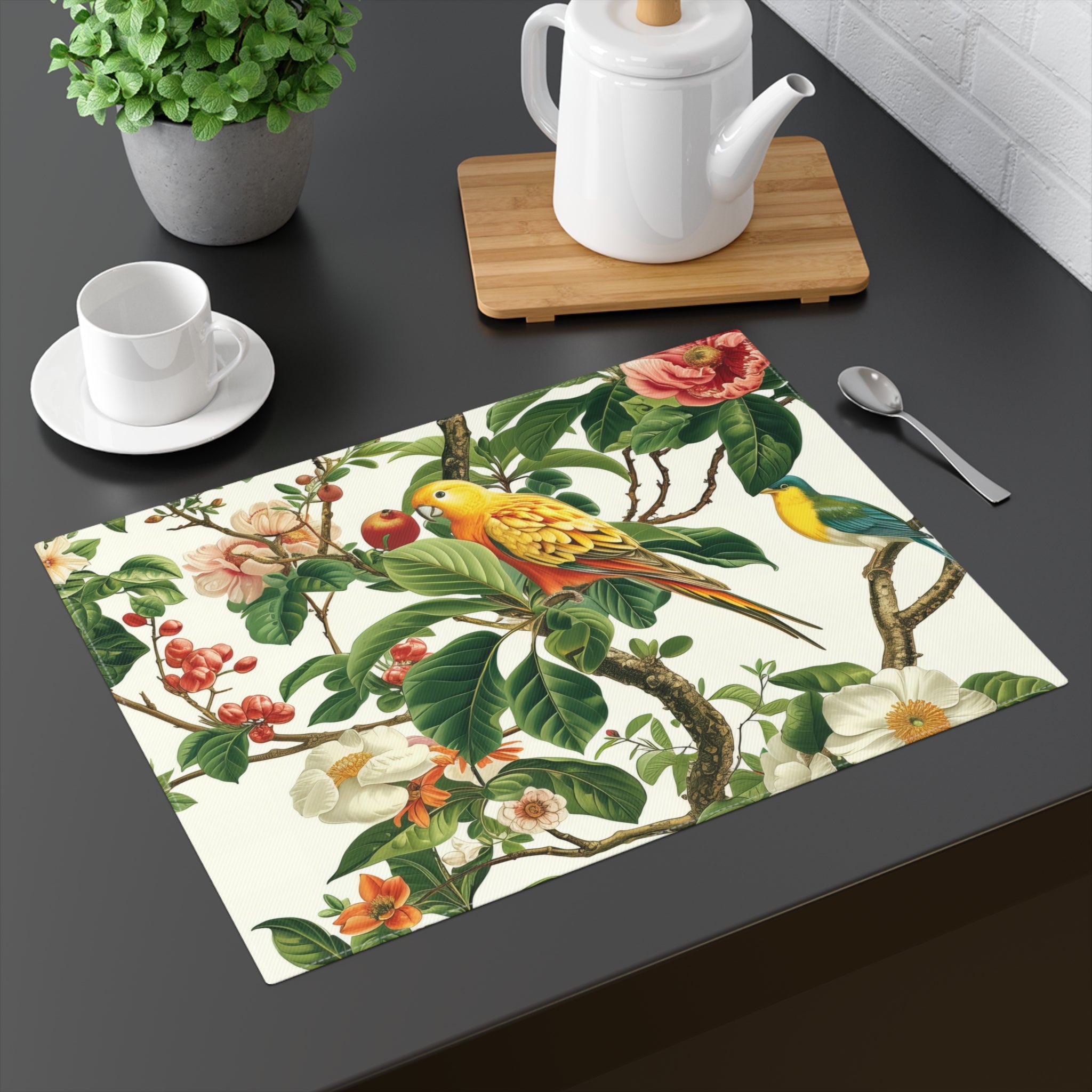 Placemat - Floral Dining Table Placemats, Vintage Chinoiserie