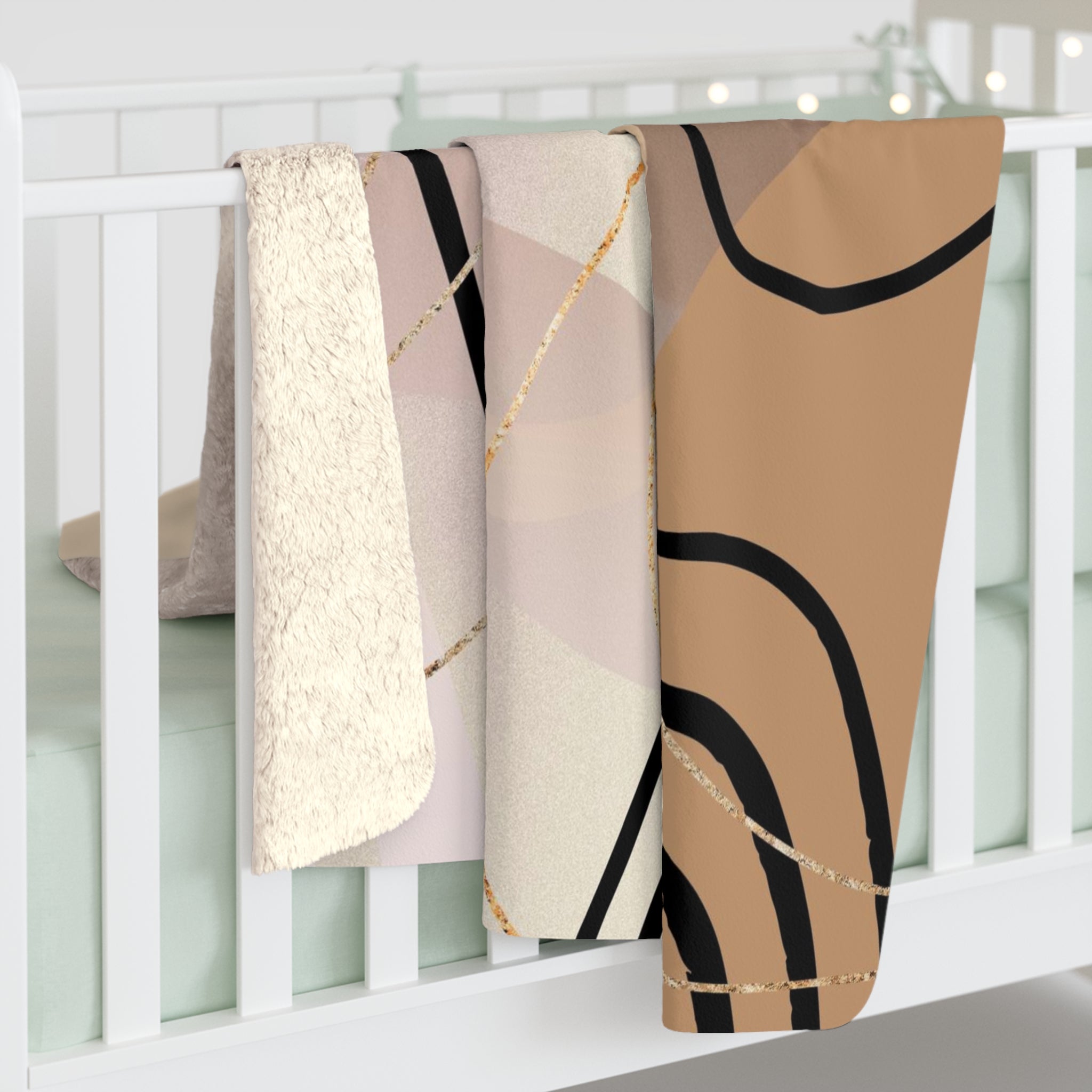 Bohemian Throw Blanket | Beige Brown Black