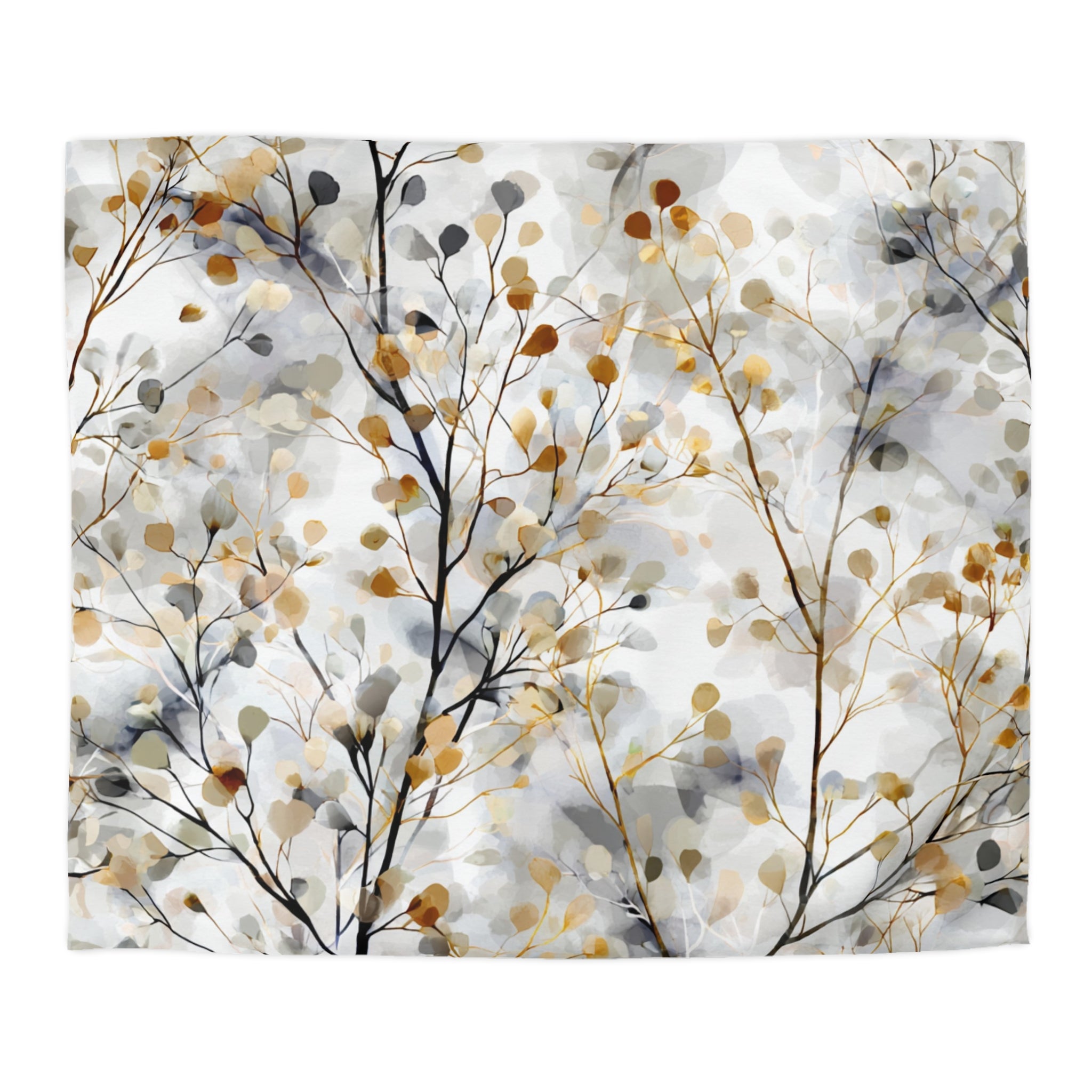 Floral Duvet, Pillow Cover | White Beige Bedroom Decor