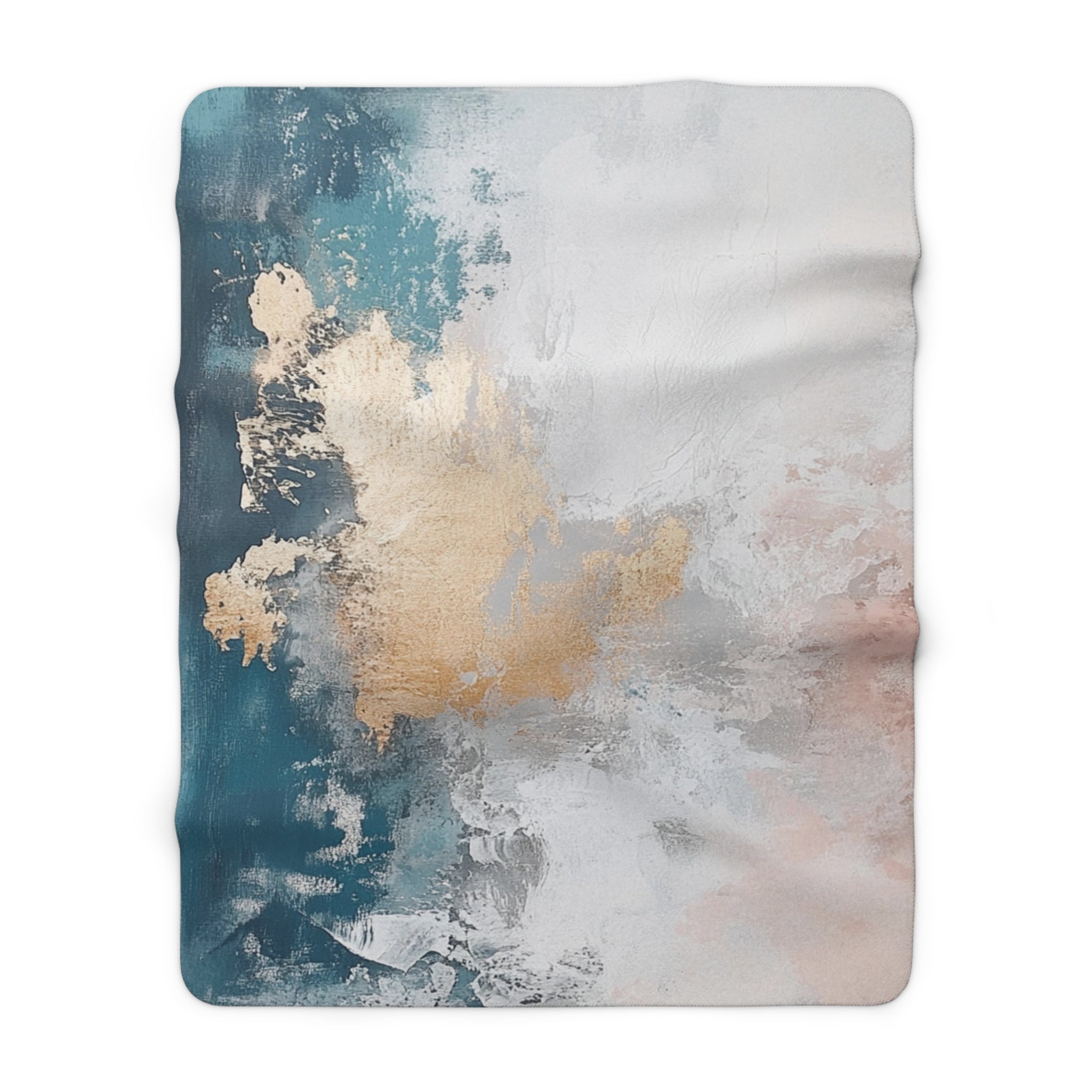 AbstractThrow Blanket | Navy Blue Blush Pink White Ombre
