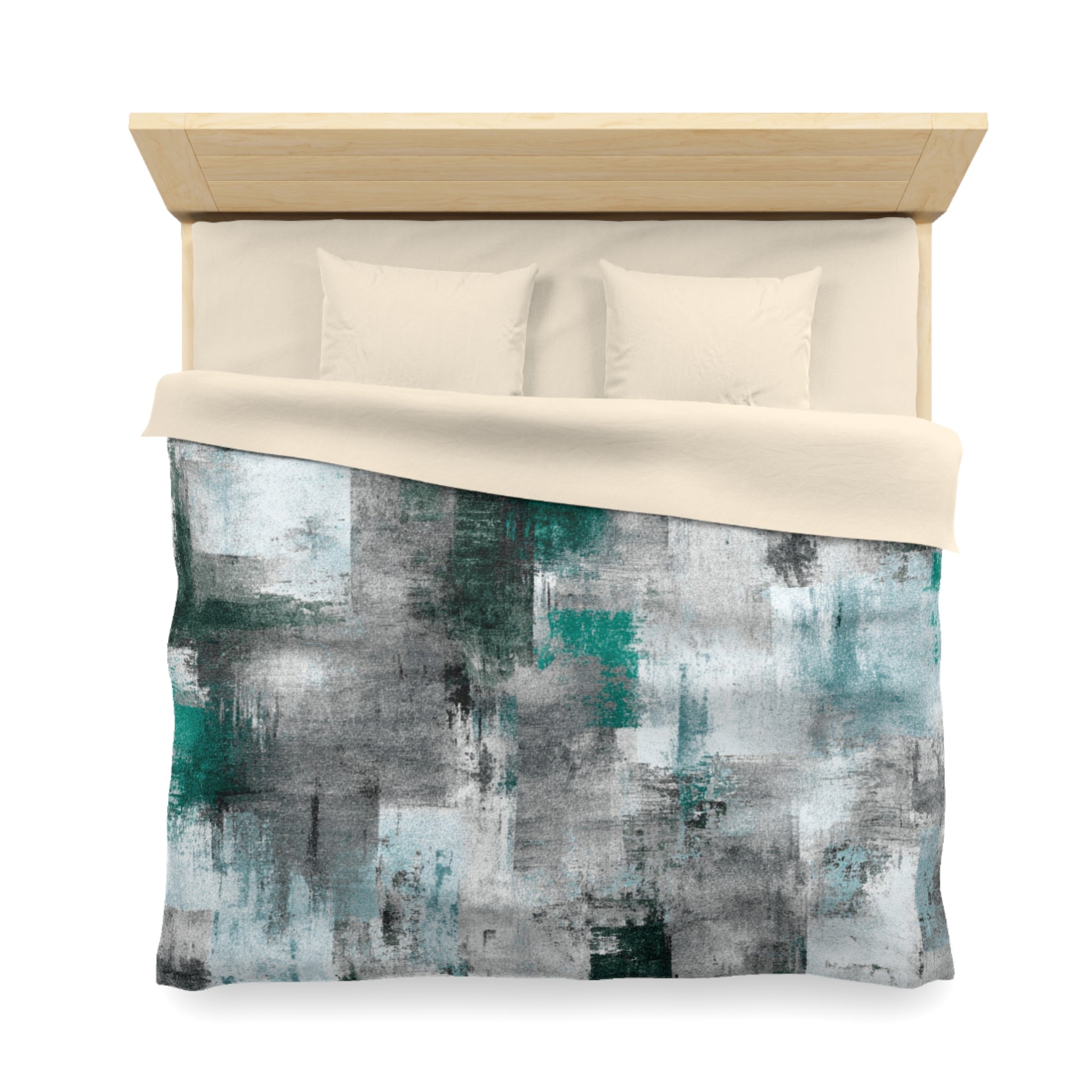 Ombre Duvet, Pillow Cover | Grey Green Bedroom Decor