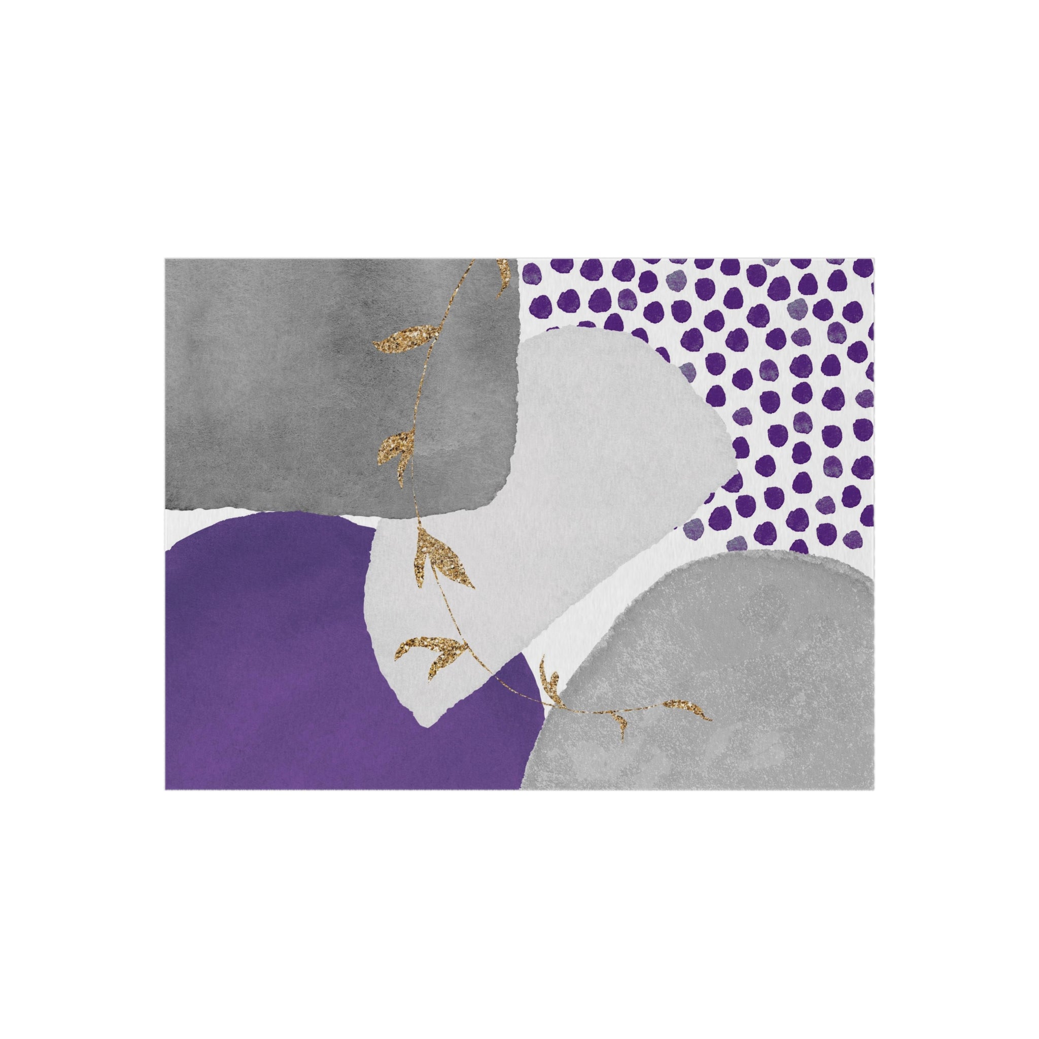 Abstract Outdoor Rug | Grey Lilac Lavender Purple | Minimalist, Stylish Patio, Porch Floor Mat