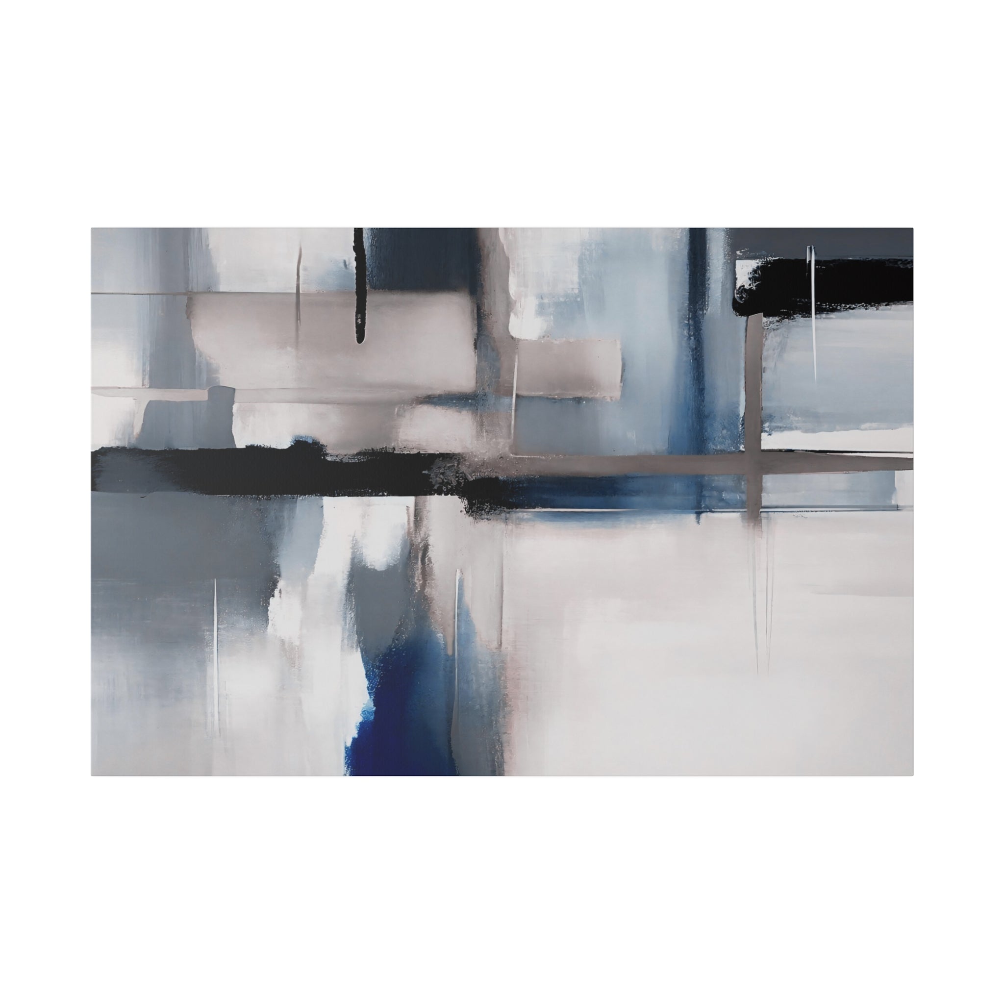 Canvas Wall Art | Earthy Beige Blue Black Wall Artwork