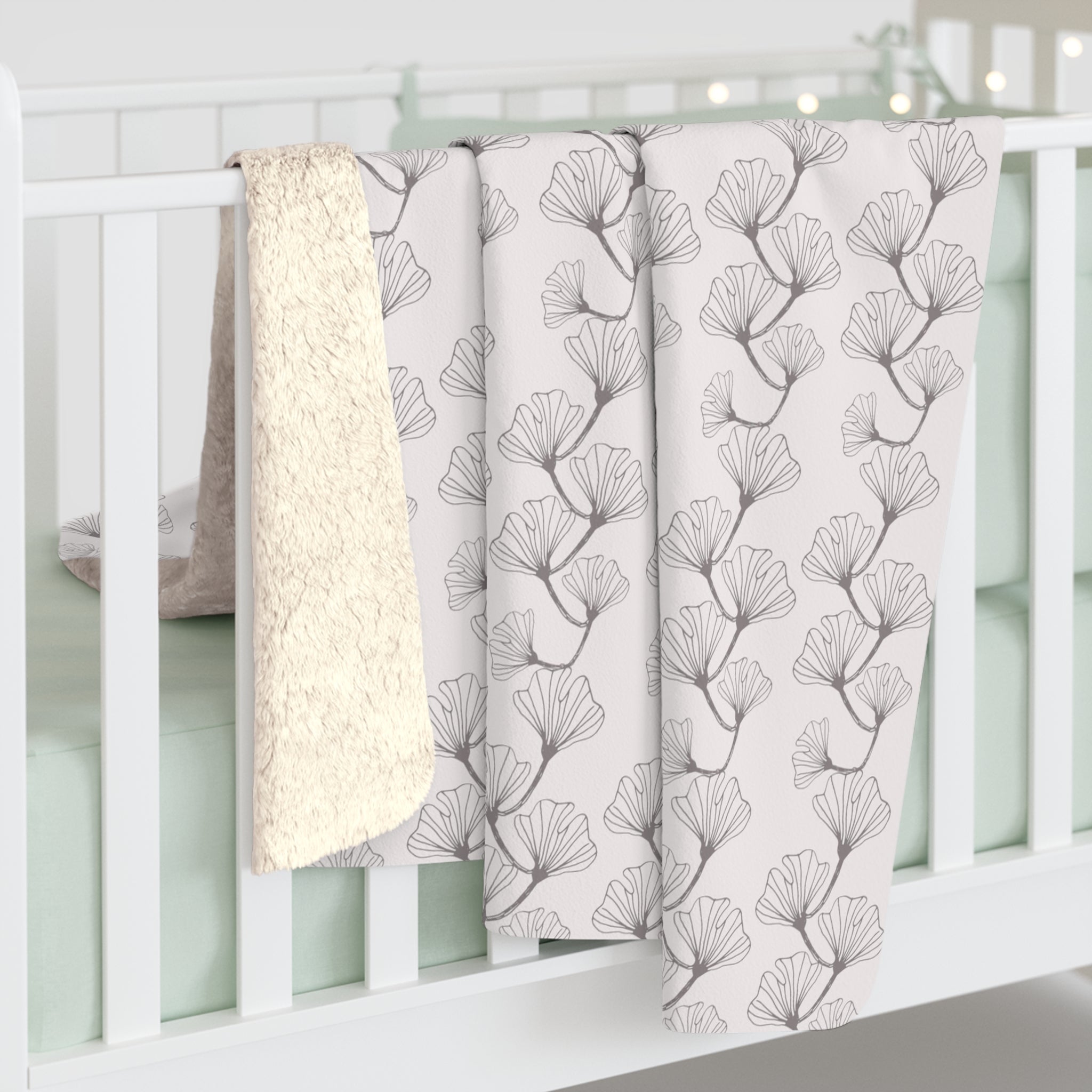 Boho Throw Blanket | Blush Pink Gingko