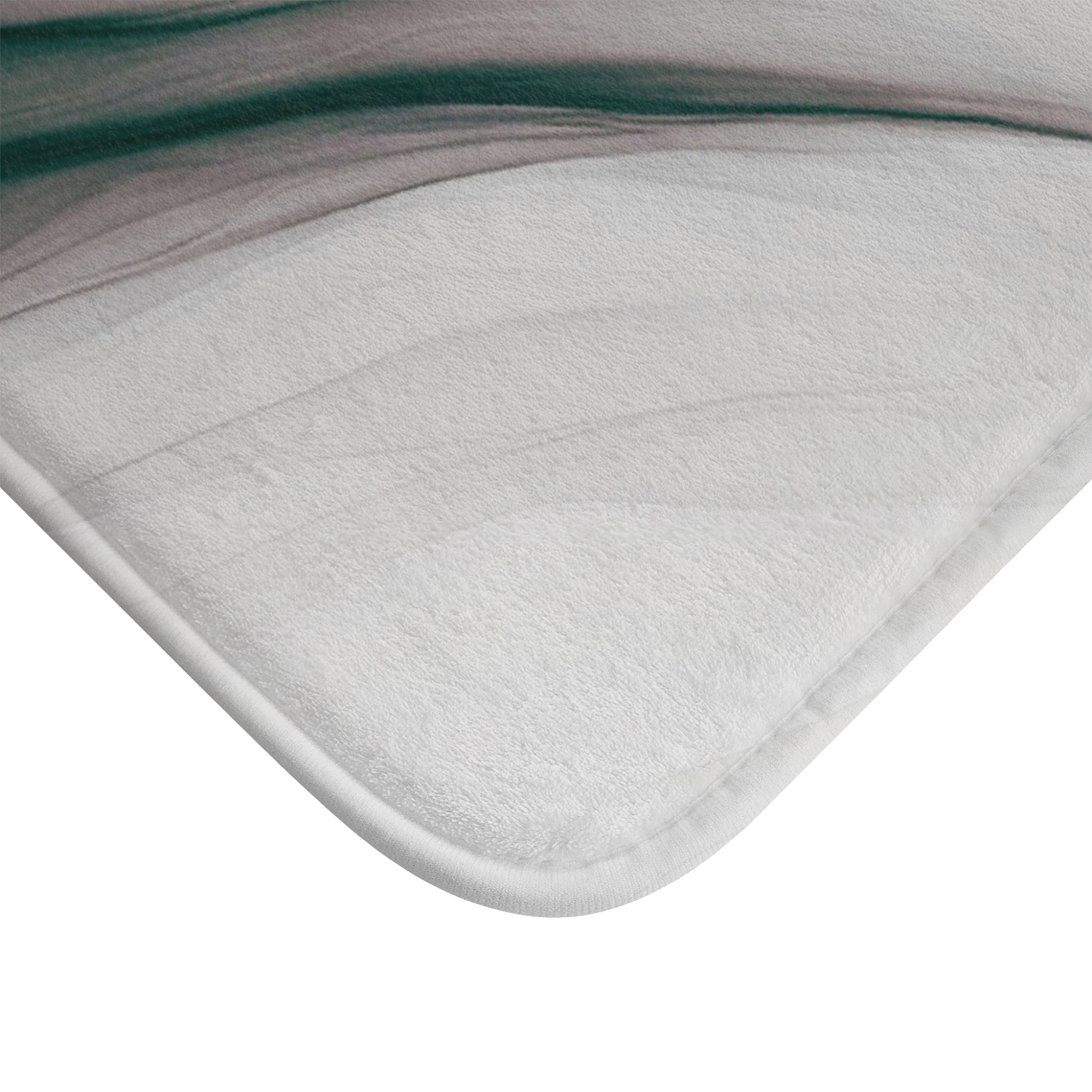 Abstract Kitchen, Bath Mat | Forest Green, Grey Watercolor