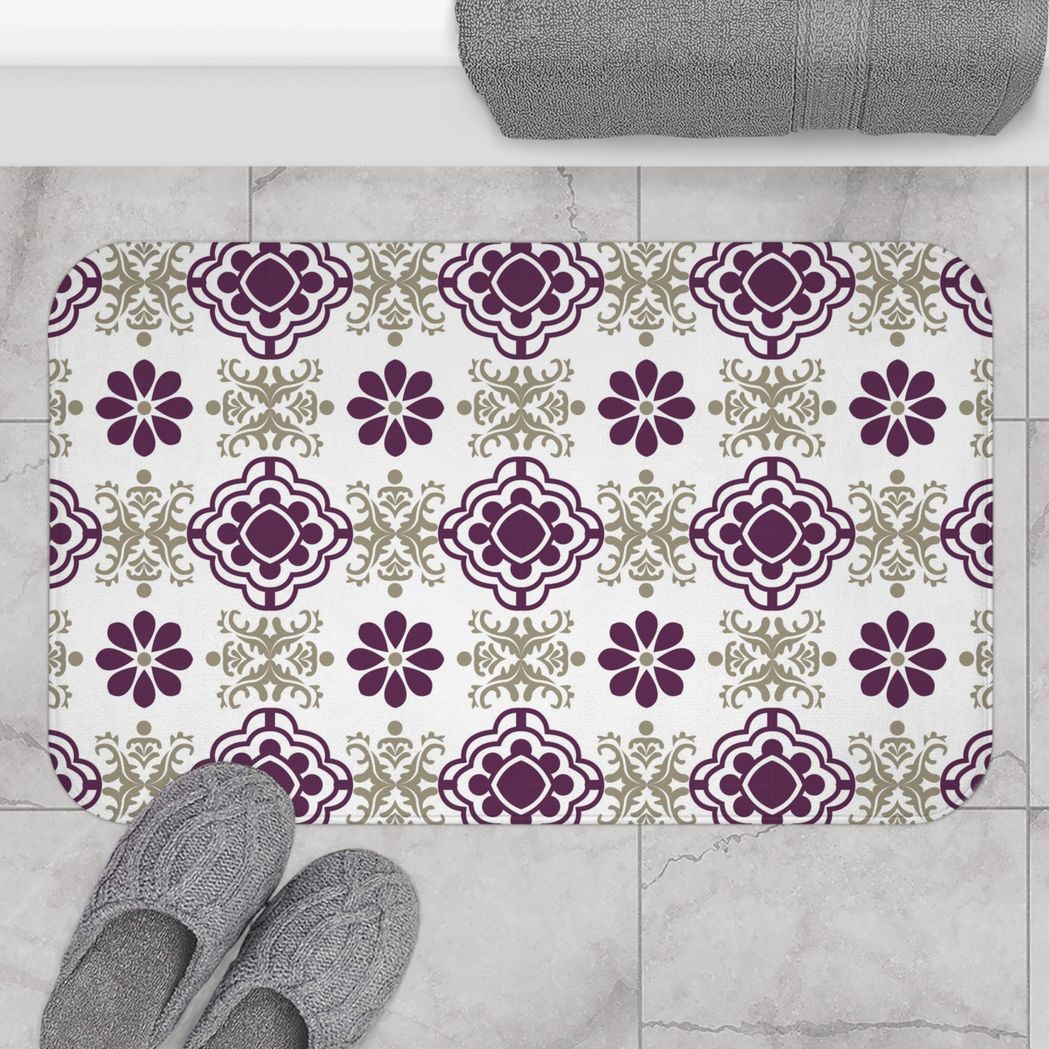Bath, Kitchen Mat | Abstract floral, art nouveau
