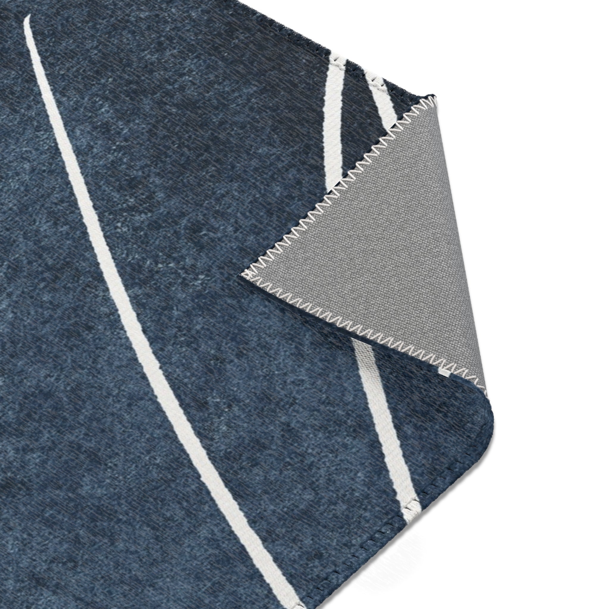 Abstract Area Rug | Blush Pink, Navy Blue Watercolor Artsy Rug