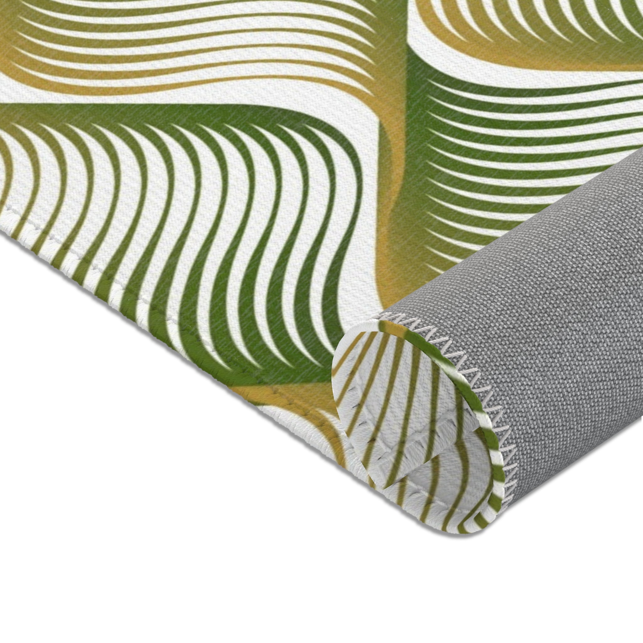 Abstract Large Area Rug | Green Pattern Rug