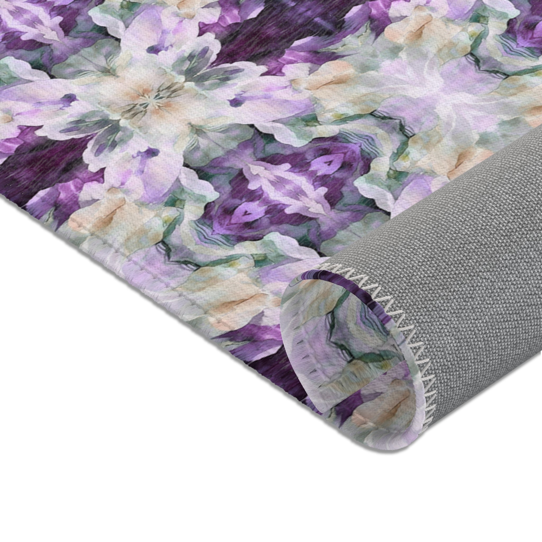 Abstract Large Area Rug | Purple Symmetry Watercolor Rug