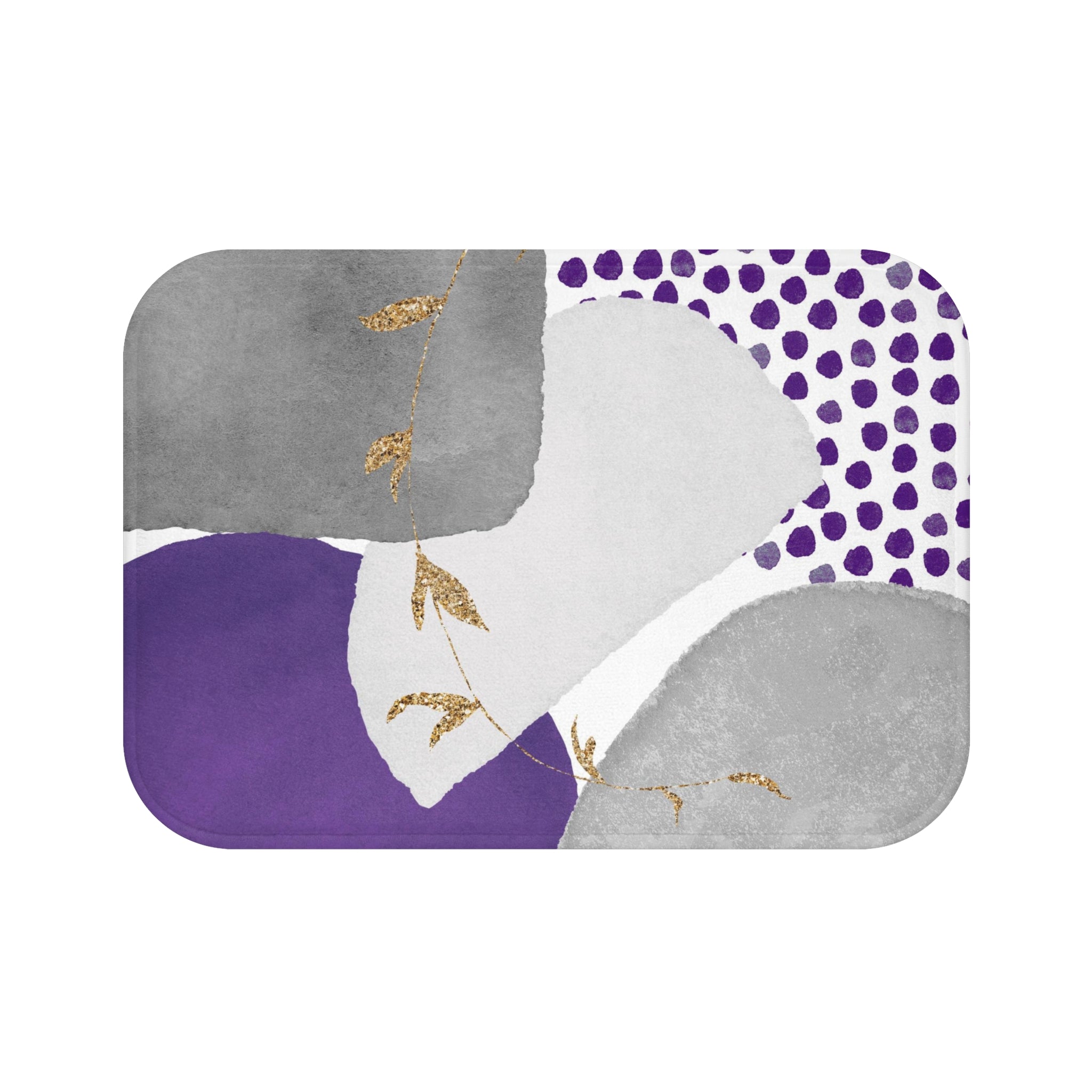 Boho Bath, Kitchen Mat | Modern Grey, Lilac Lavender Purple Bathroom Decor