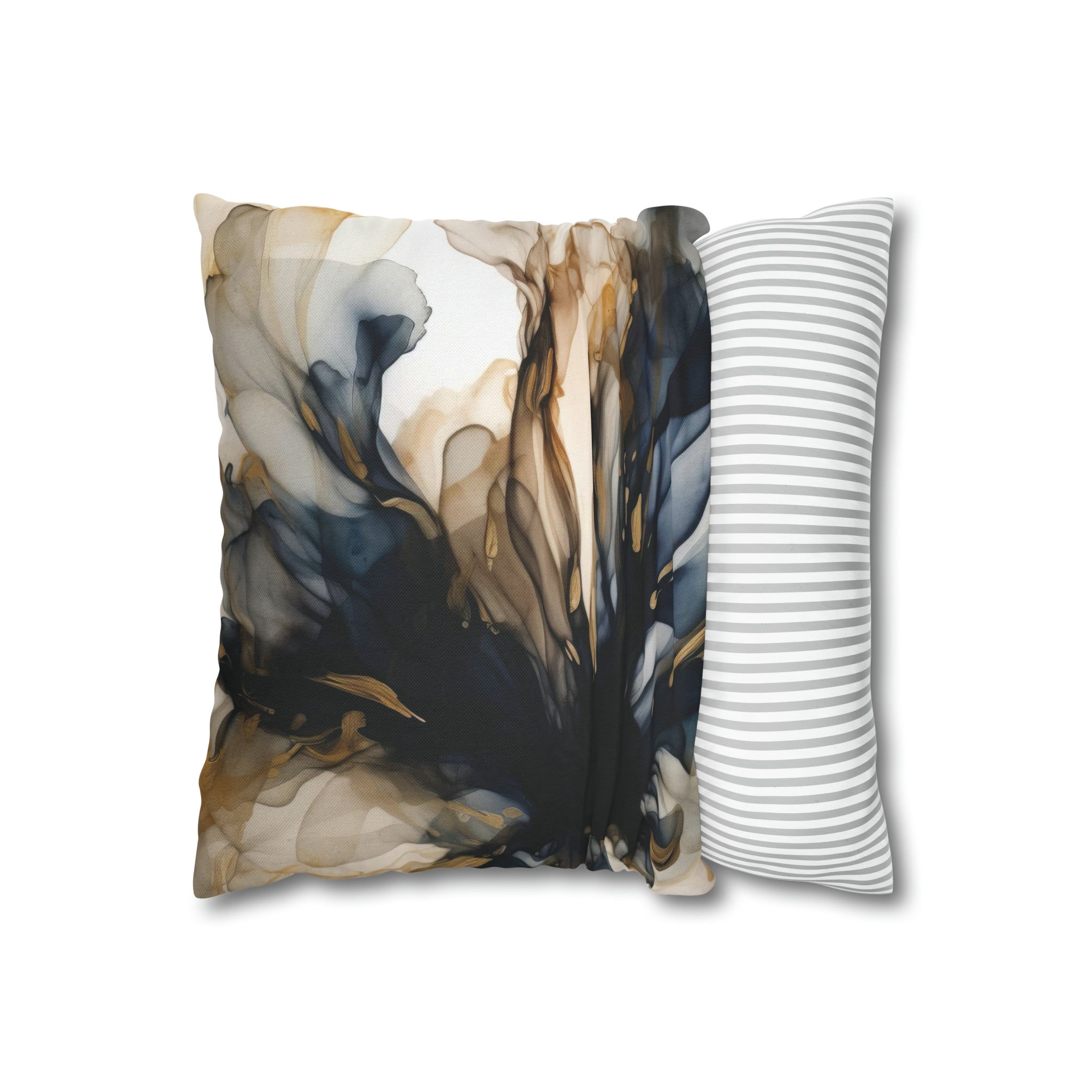 Abstract Pillow Cover | Navy Blue, Beige Ombre