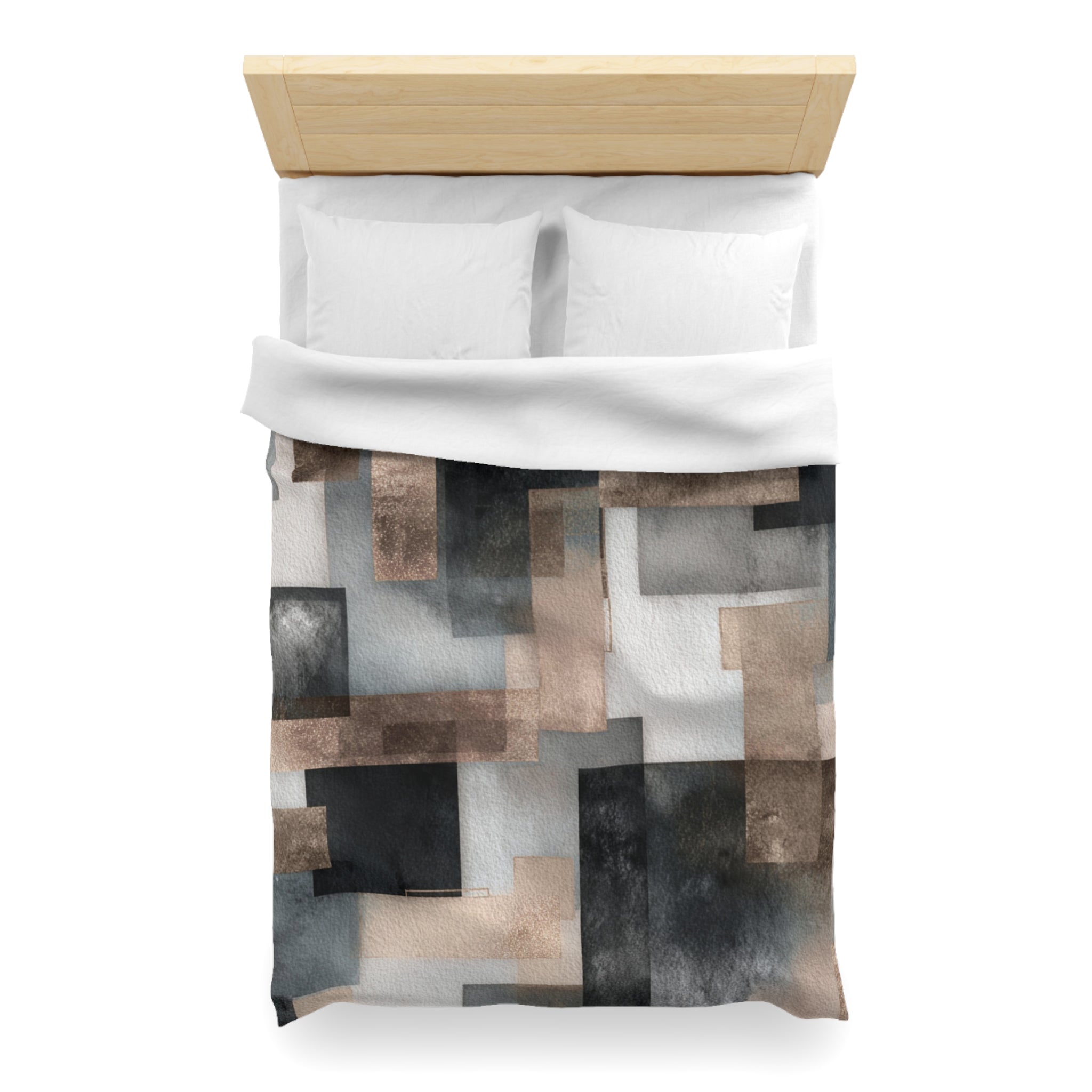 Geometric Duvet, Pillow Cover Set | Earthy Watercolor, Bedroom Set