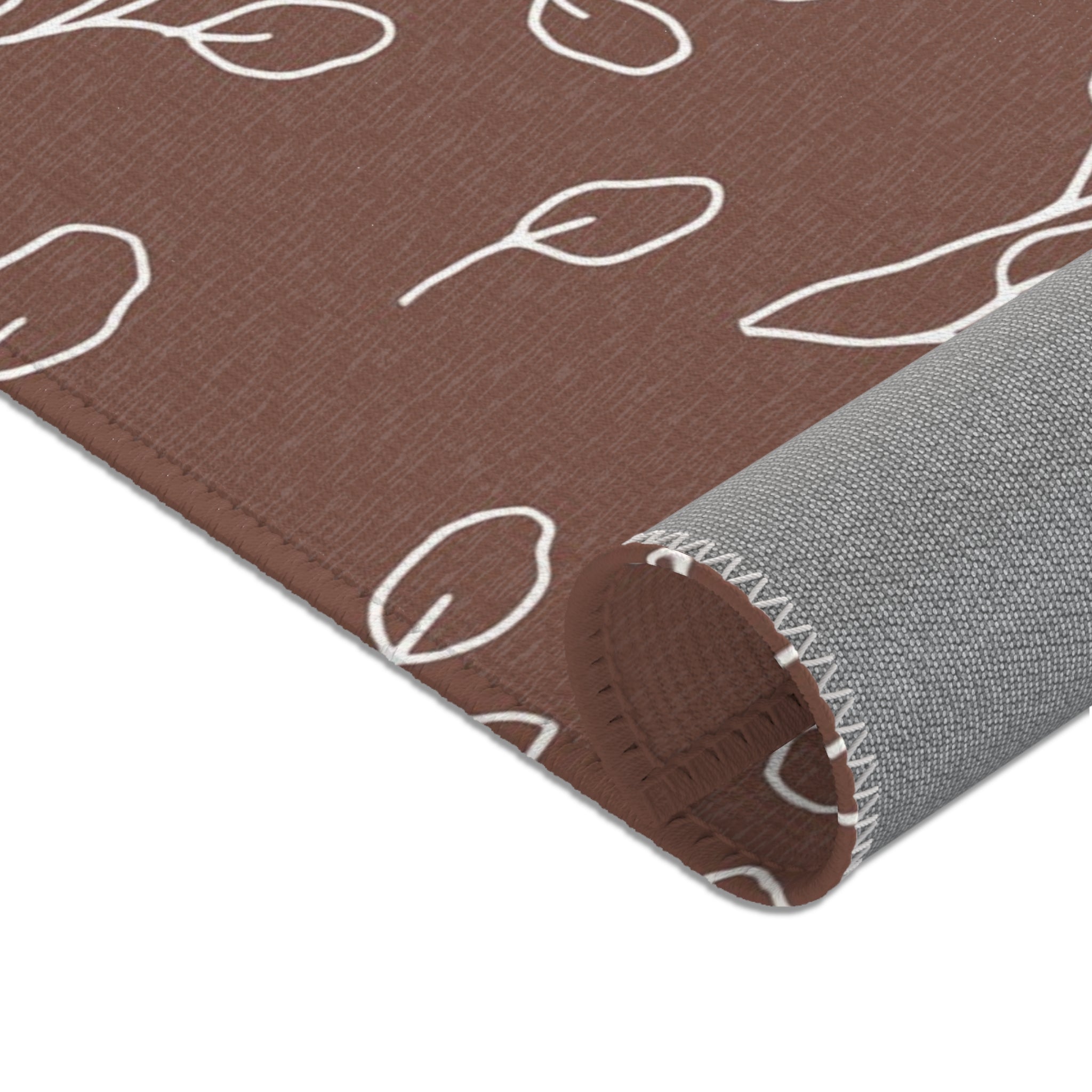 Boho Area Rug | Bohemian Brown White Rug