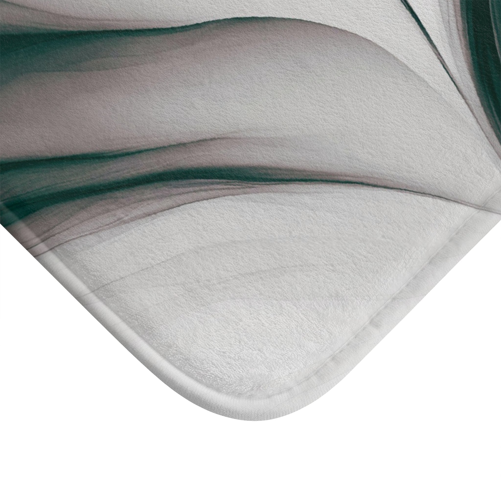 Abstract Kitchen, Bath Mat | Forest Green, Grey Watercolor