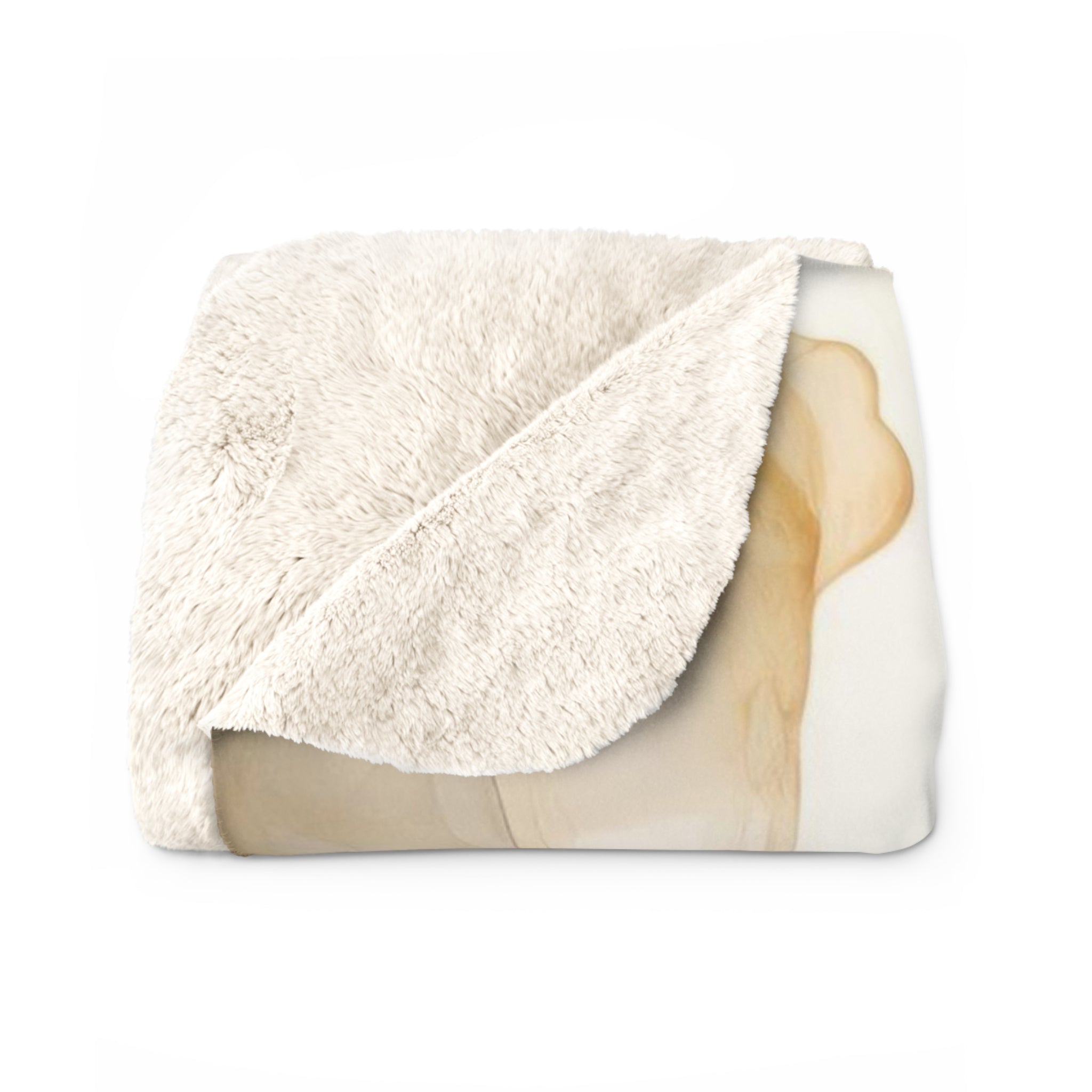 Cozy Comfy, Abstract Blanket | Navy Blue, Beige Ombre