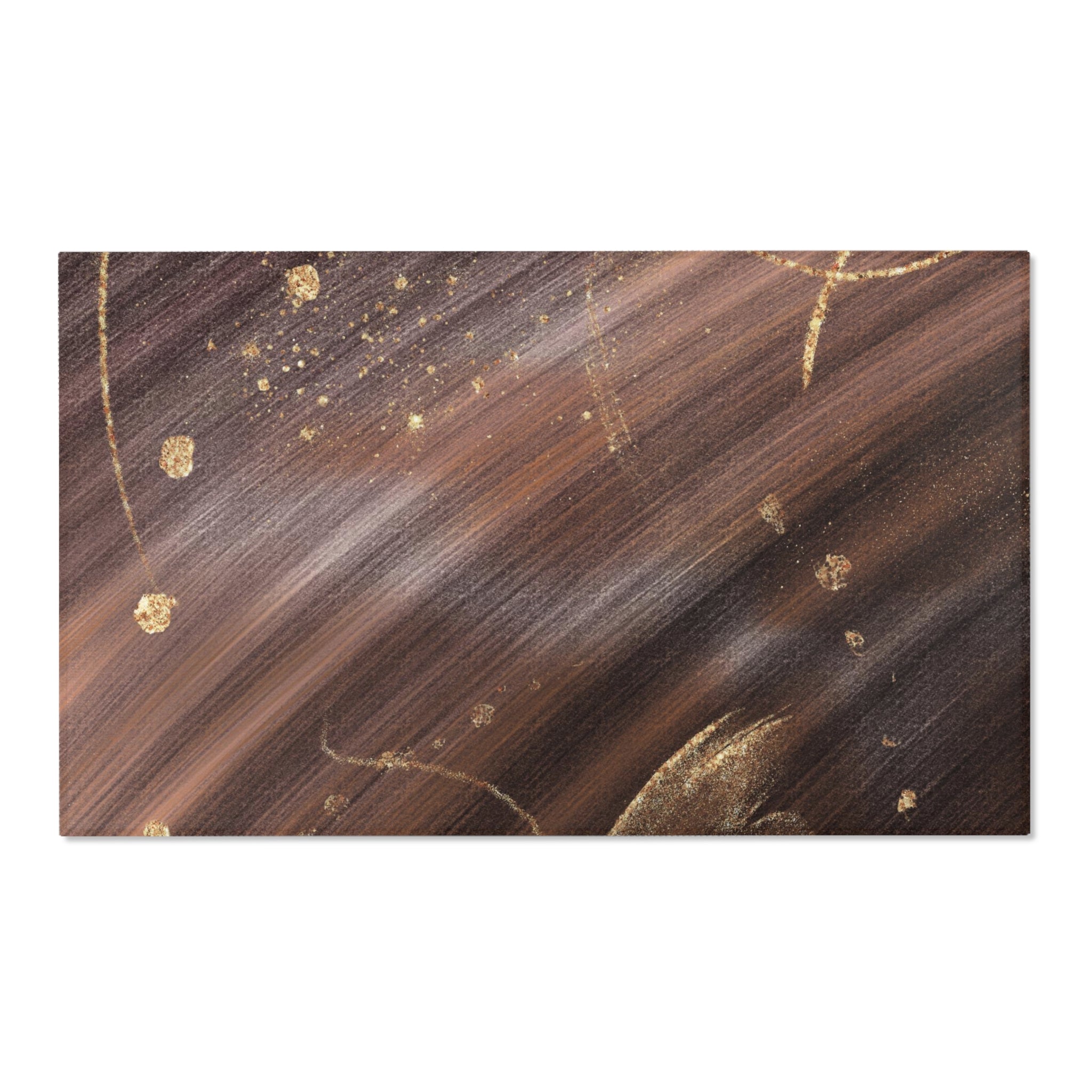 Abstract Area Rug | Dark Brown Beige Ombre