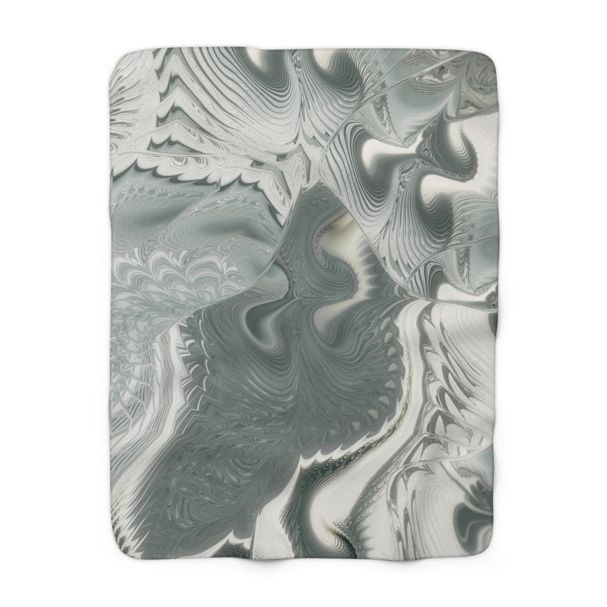 Abstract Throw Blanket | Grey Off White