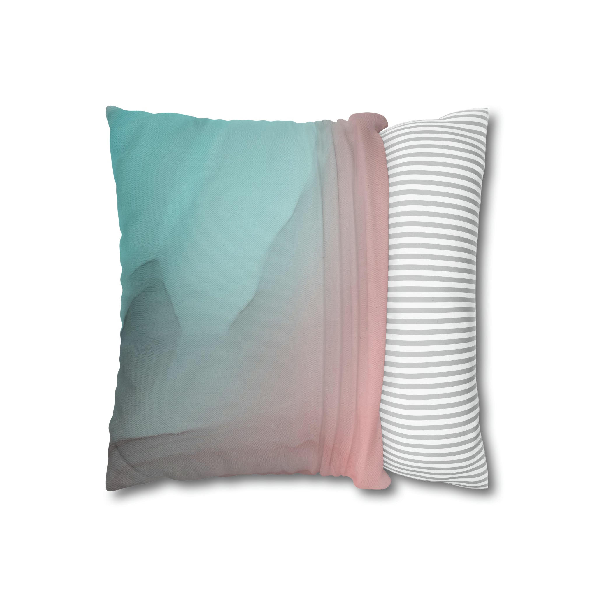 Ombre Pillow Cover | Teal Green Blue, Blush Dusty Pink