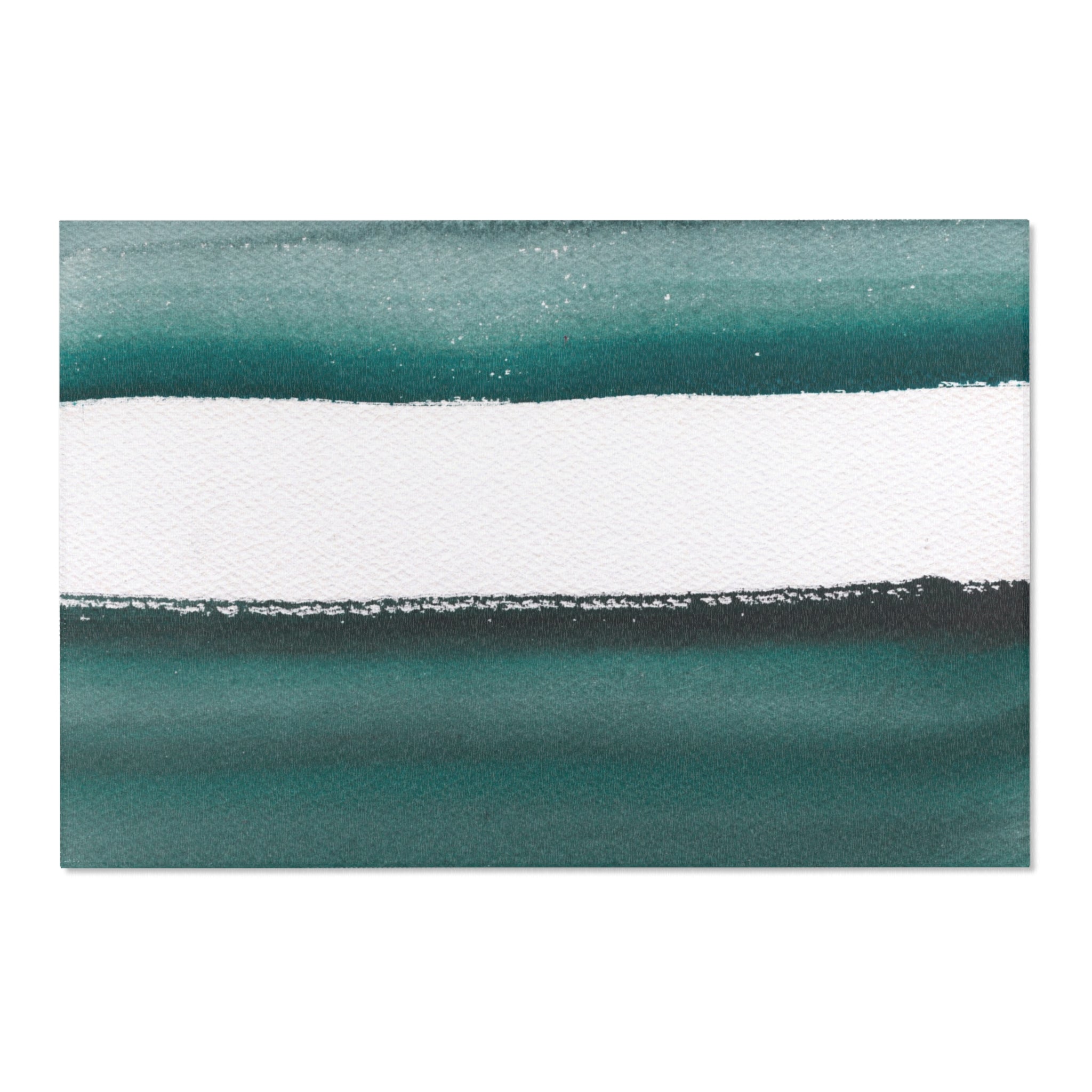 Abstract Area Rug | Rustic Teal Green Grey Black White
