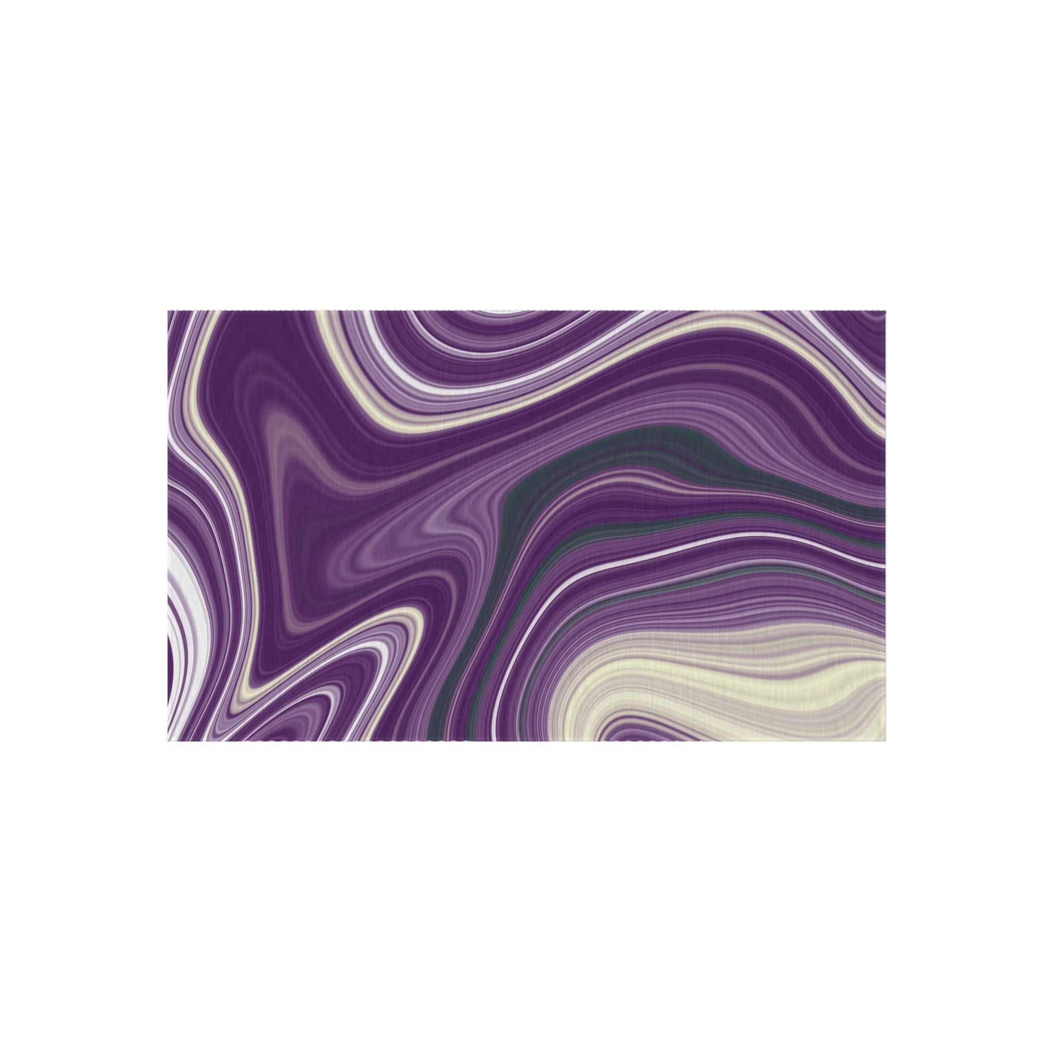 Abstract Outdoor Rug | Colorful Purple Green White Marble