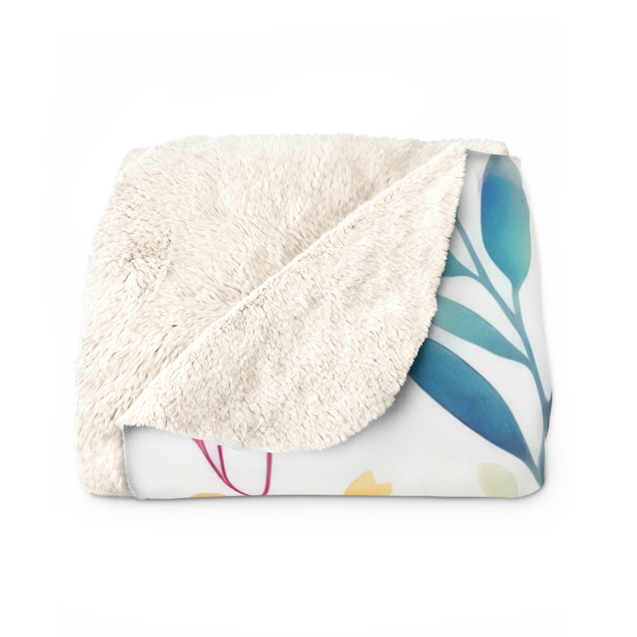 Colorful Floral Throw Blanket | Wildfloral Leaves