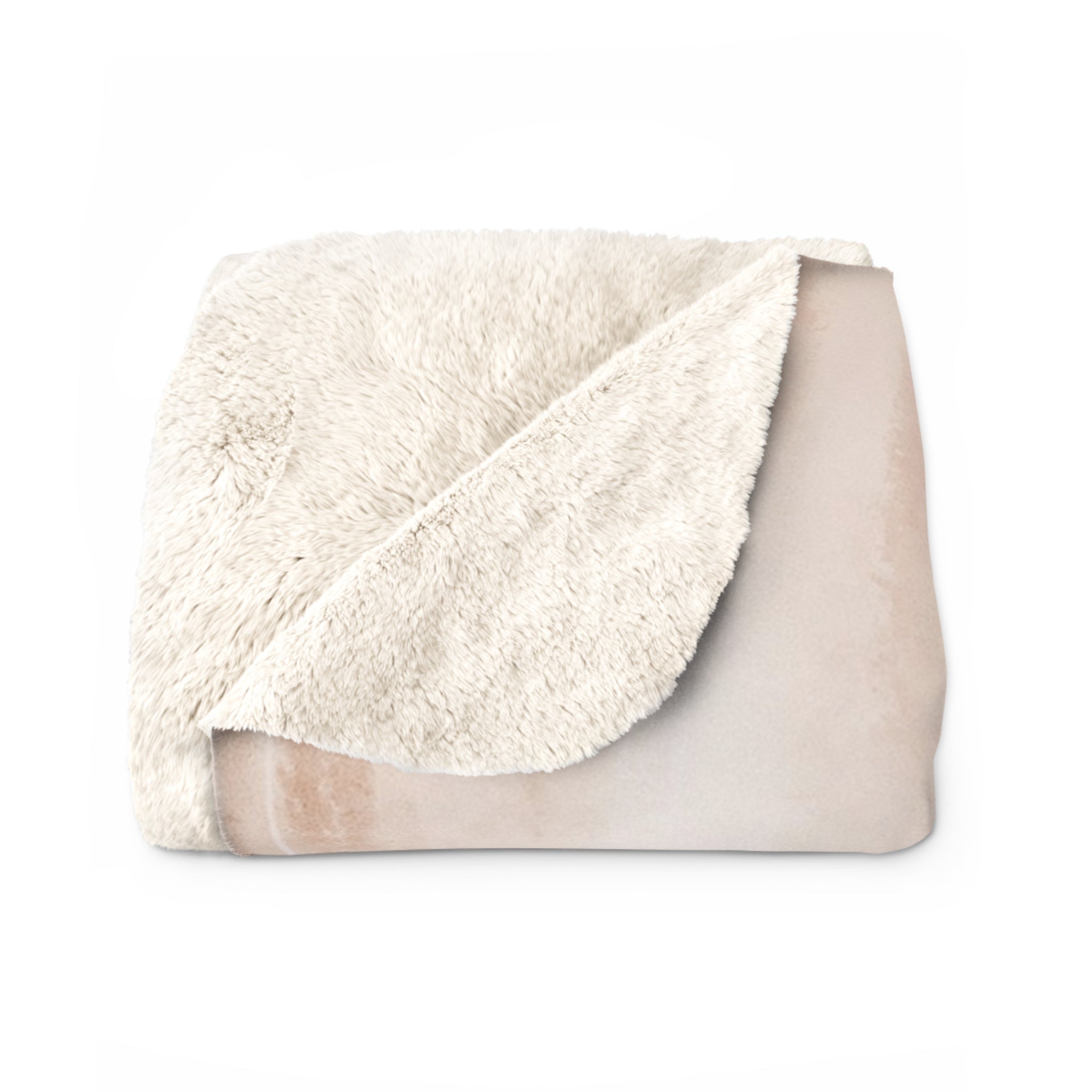 Abstract Throw Blanket | Beige Watercolor