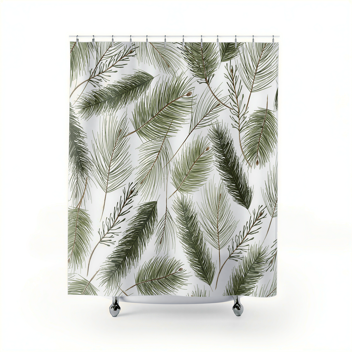 modern boho fabric shower curtain