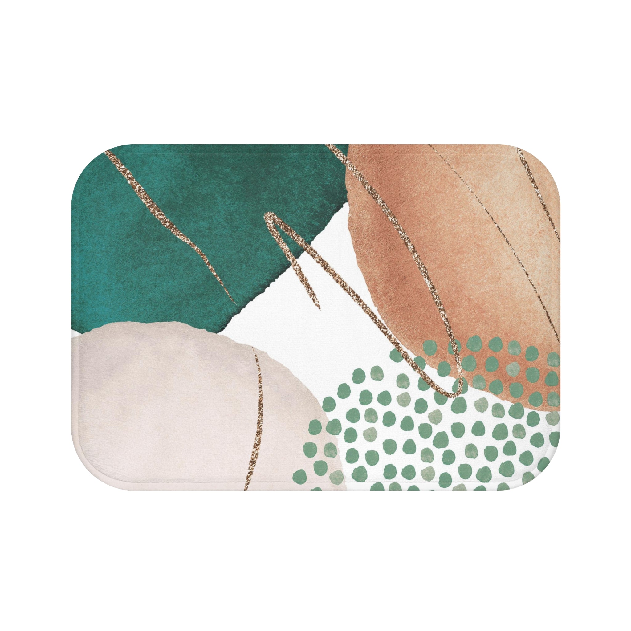 Boho Bath, Kitchen Mat | Modern Blush Pink, Sage Green, Beige