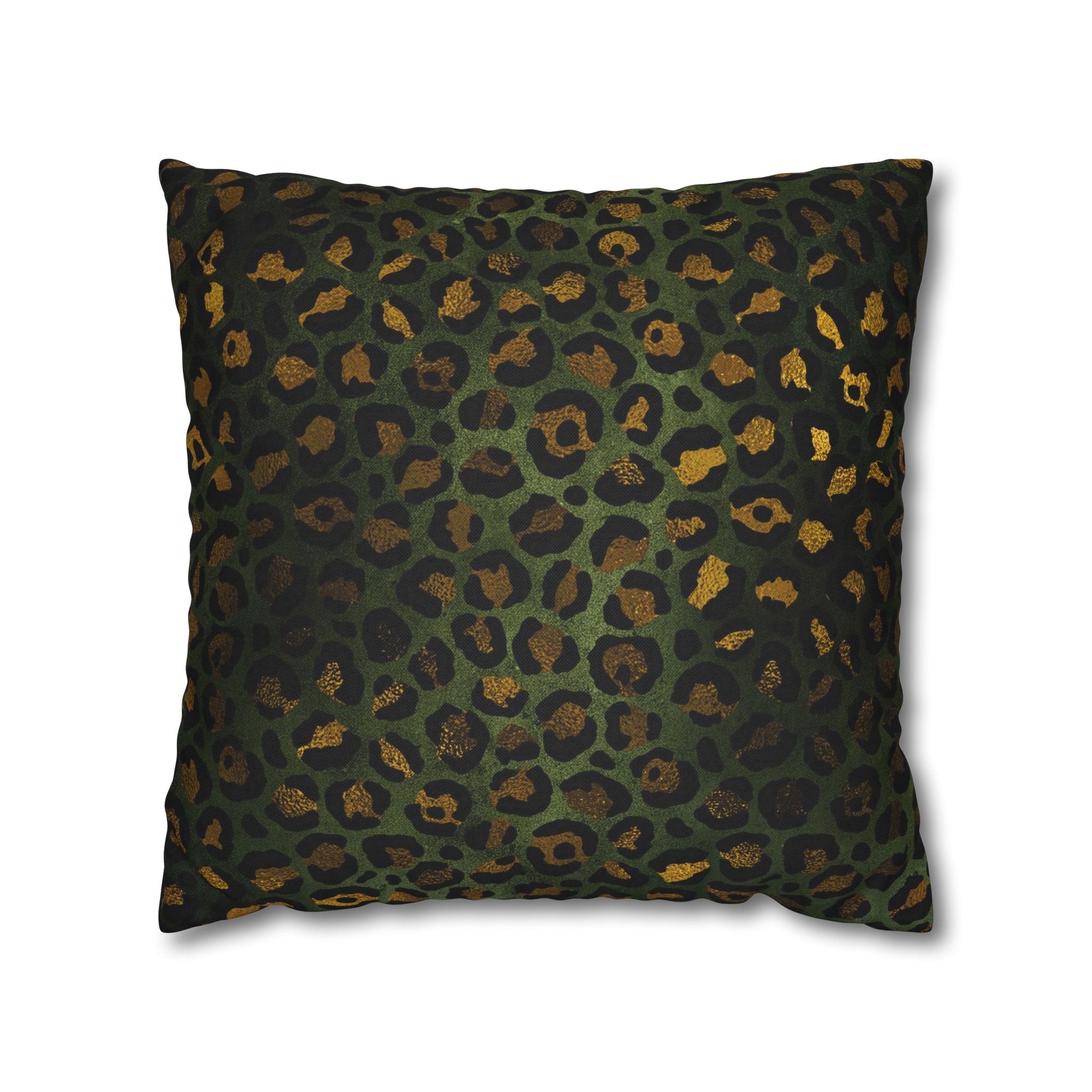 Green Leopard Pillow Cover | Animal Skin Print Pillowcase