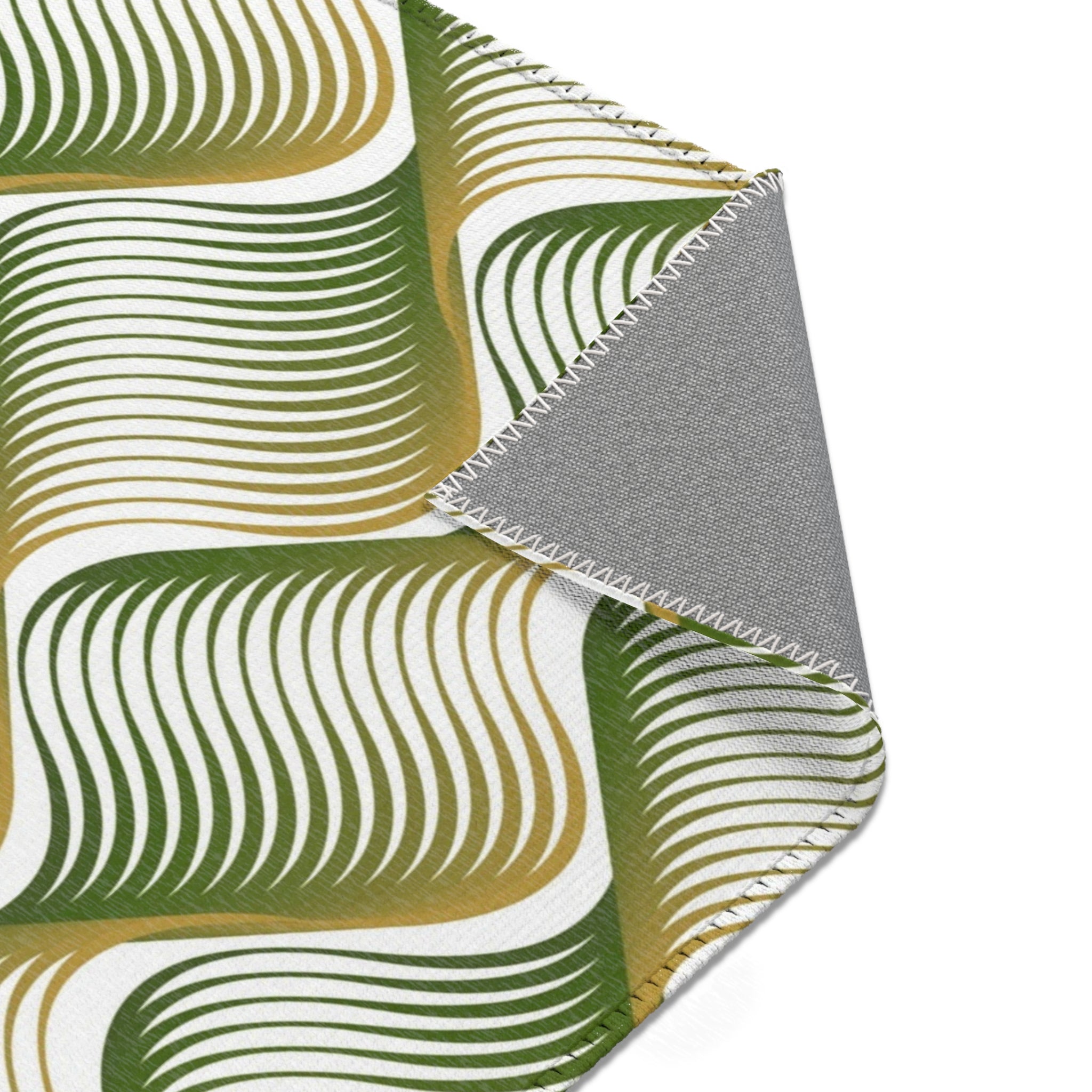 Abstract Large Area Rug | Green Pattern Rug