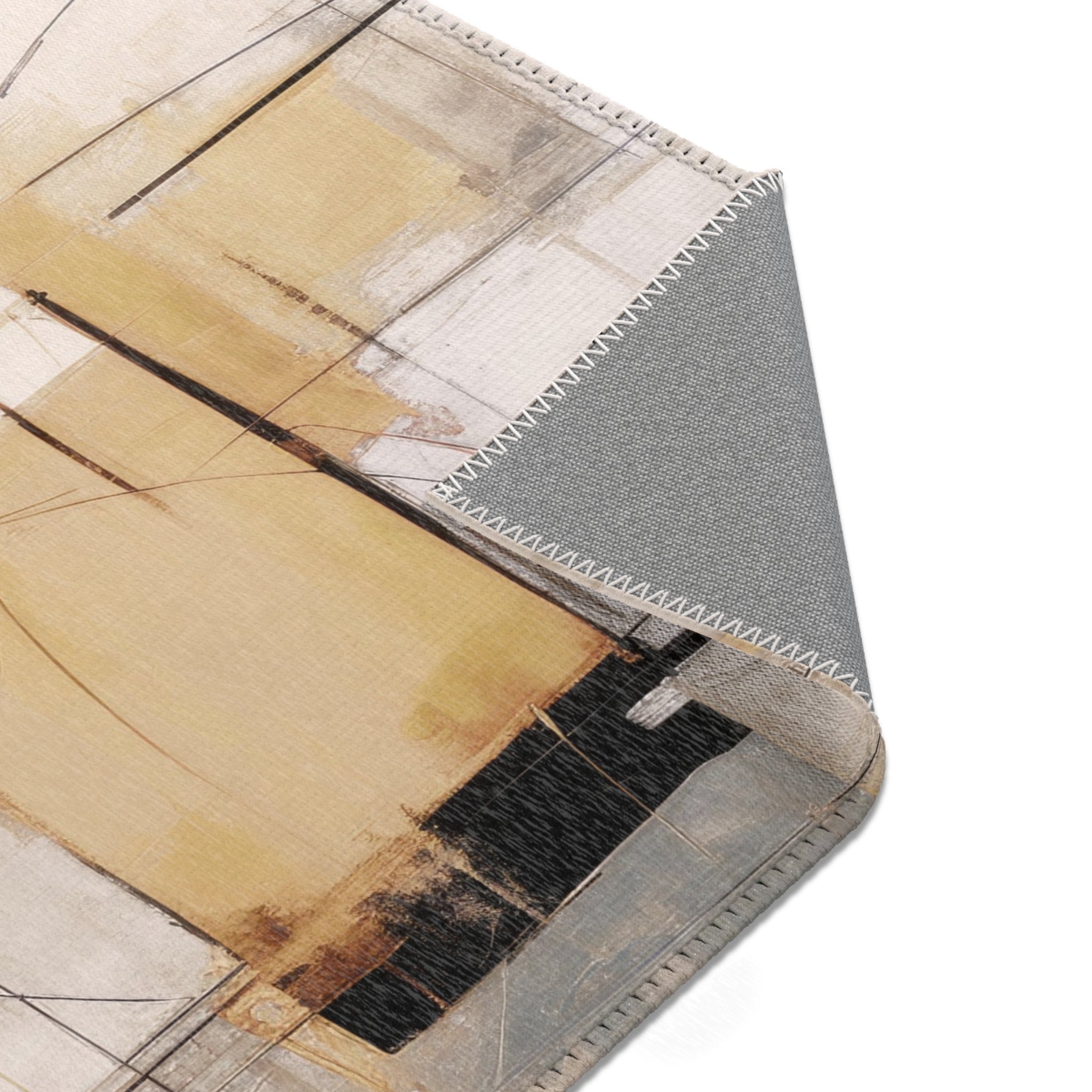 Modern Area Rug | Abstract Blush Pink, Beige