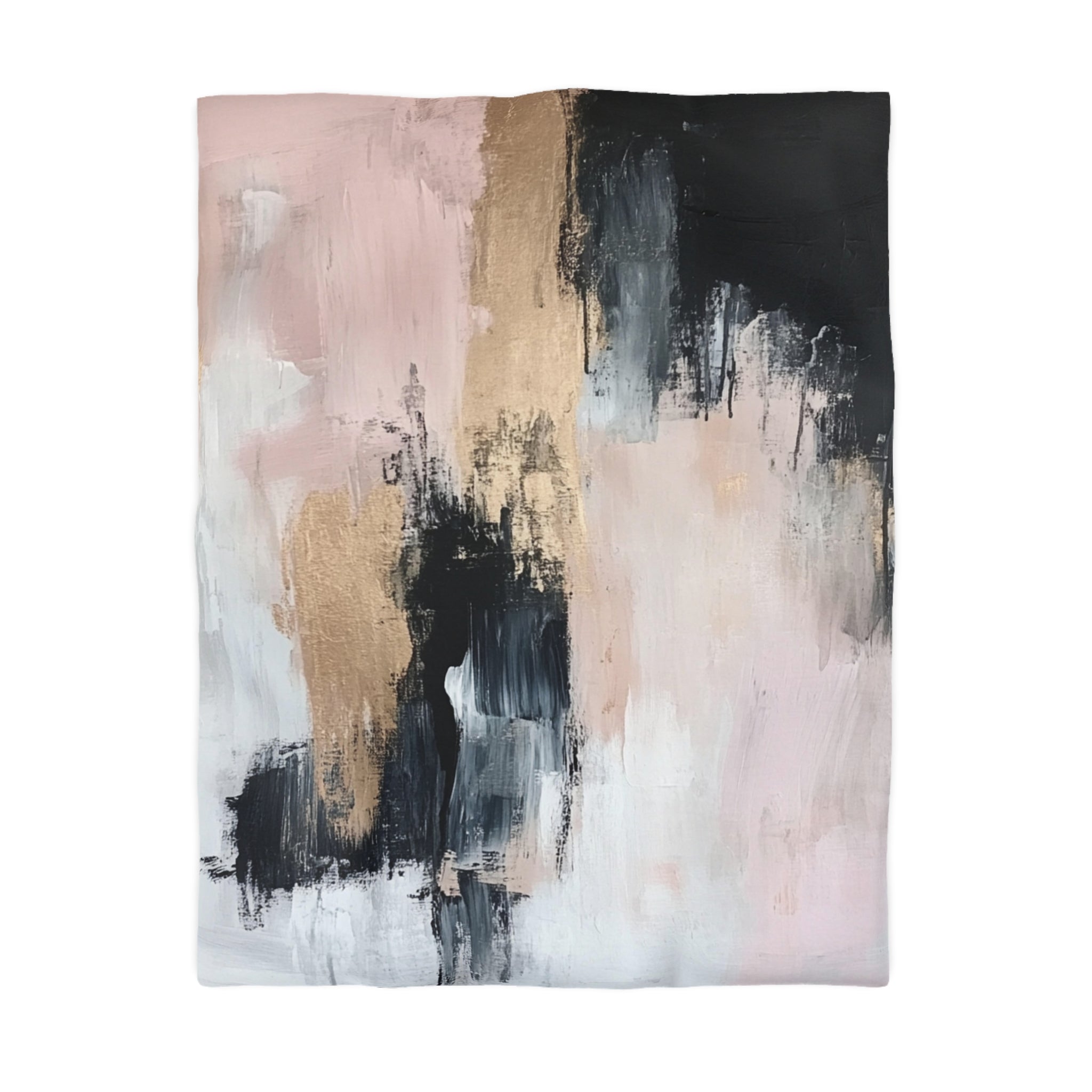 Abstract Duvet, Pillow Cover | Black Grey White, Blush Pink Bedroom Decor