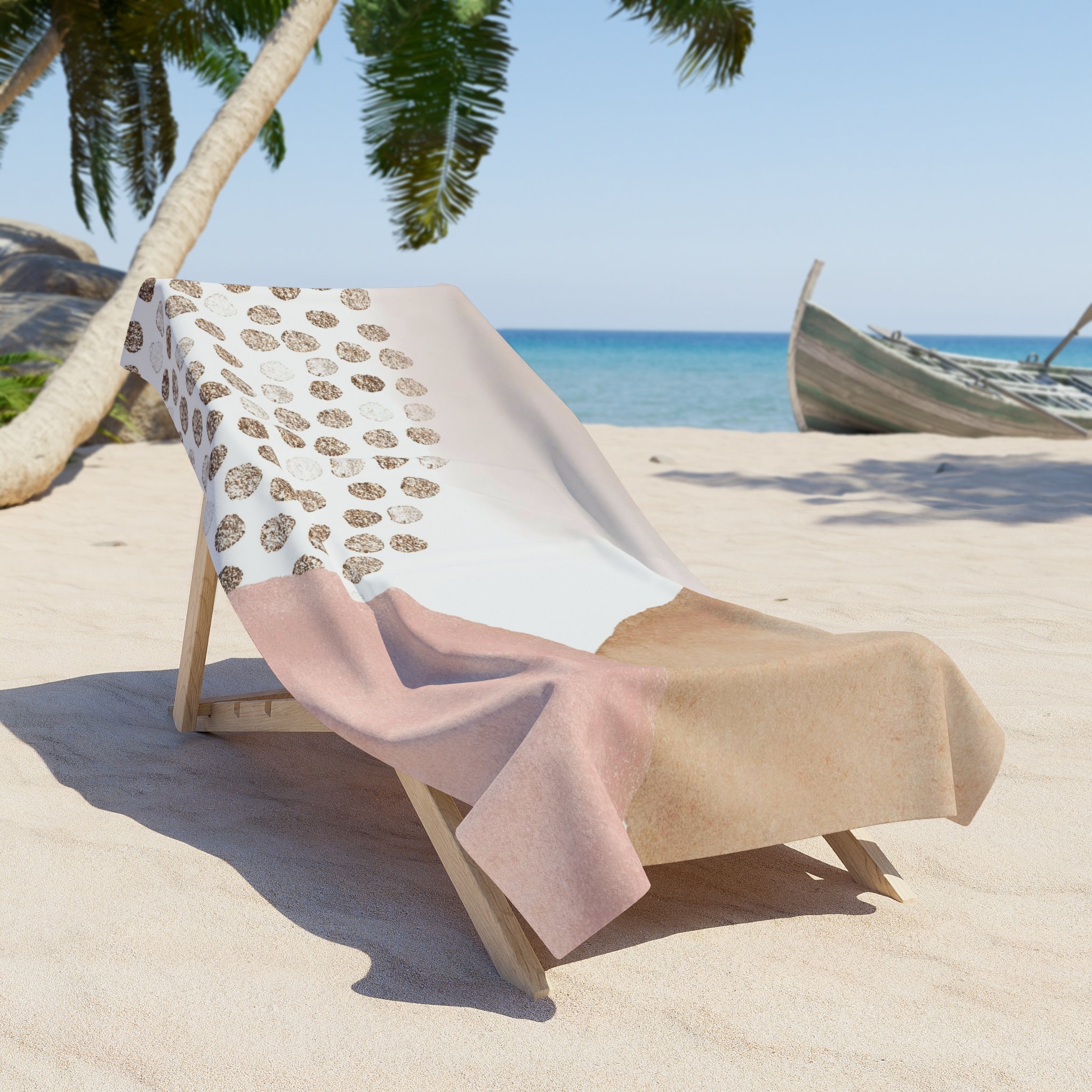 Bath, Beach Towel | Blush Pink Beige