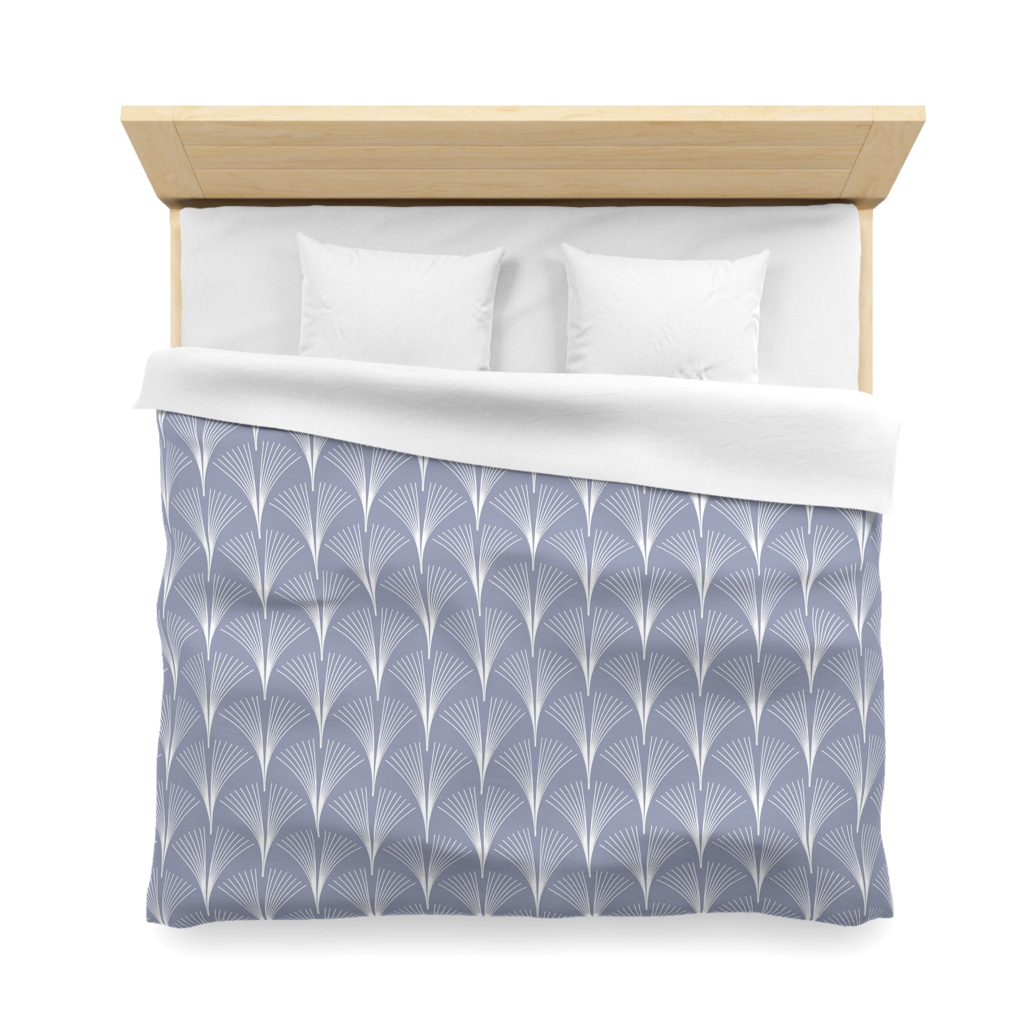 Art Deco Duvet, Pillow Cover | Pale Blue White Bedroom Decor