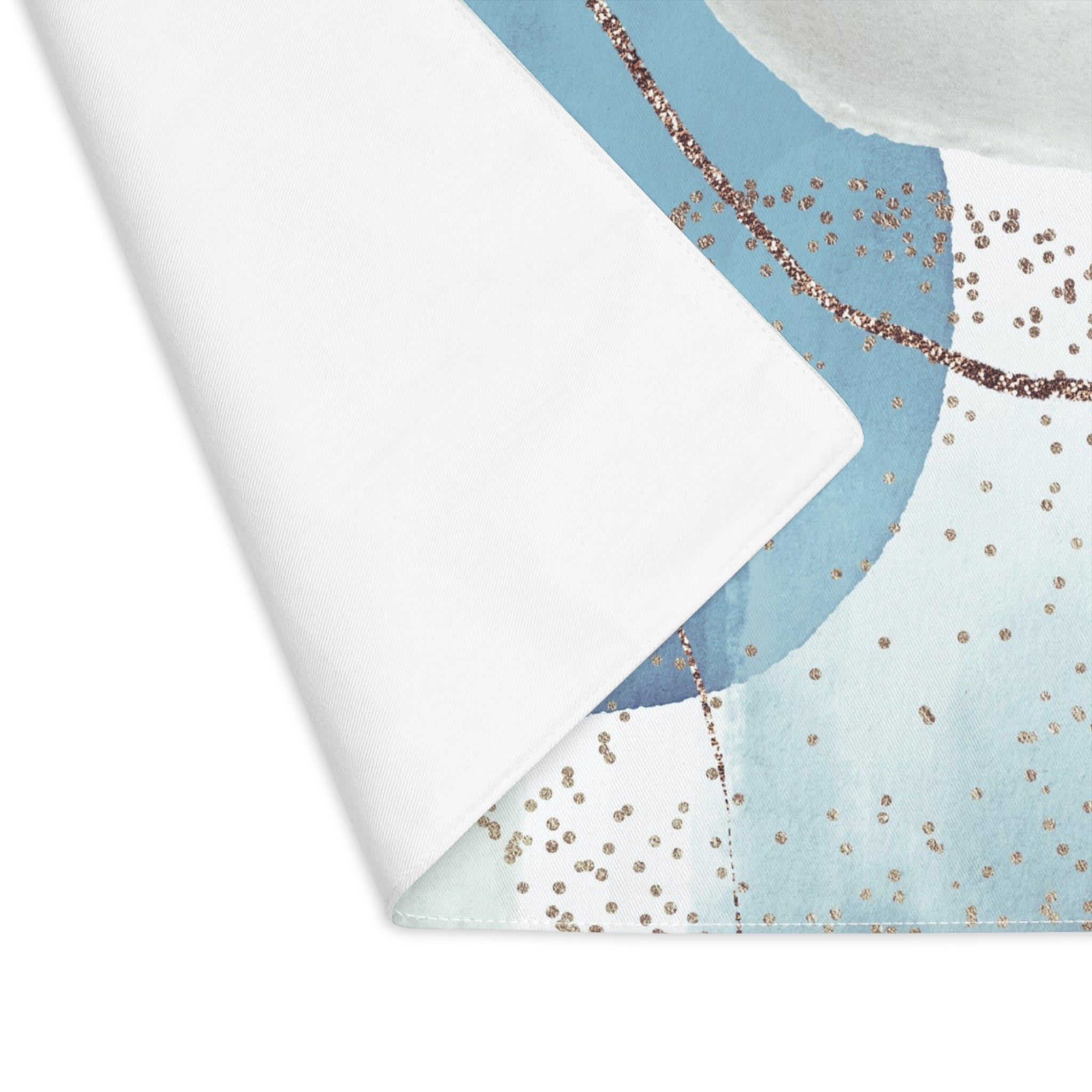 Placemat - Abstract Dining Table, Pale Dusty Blue White