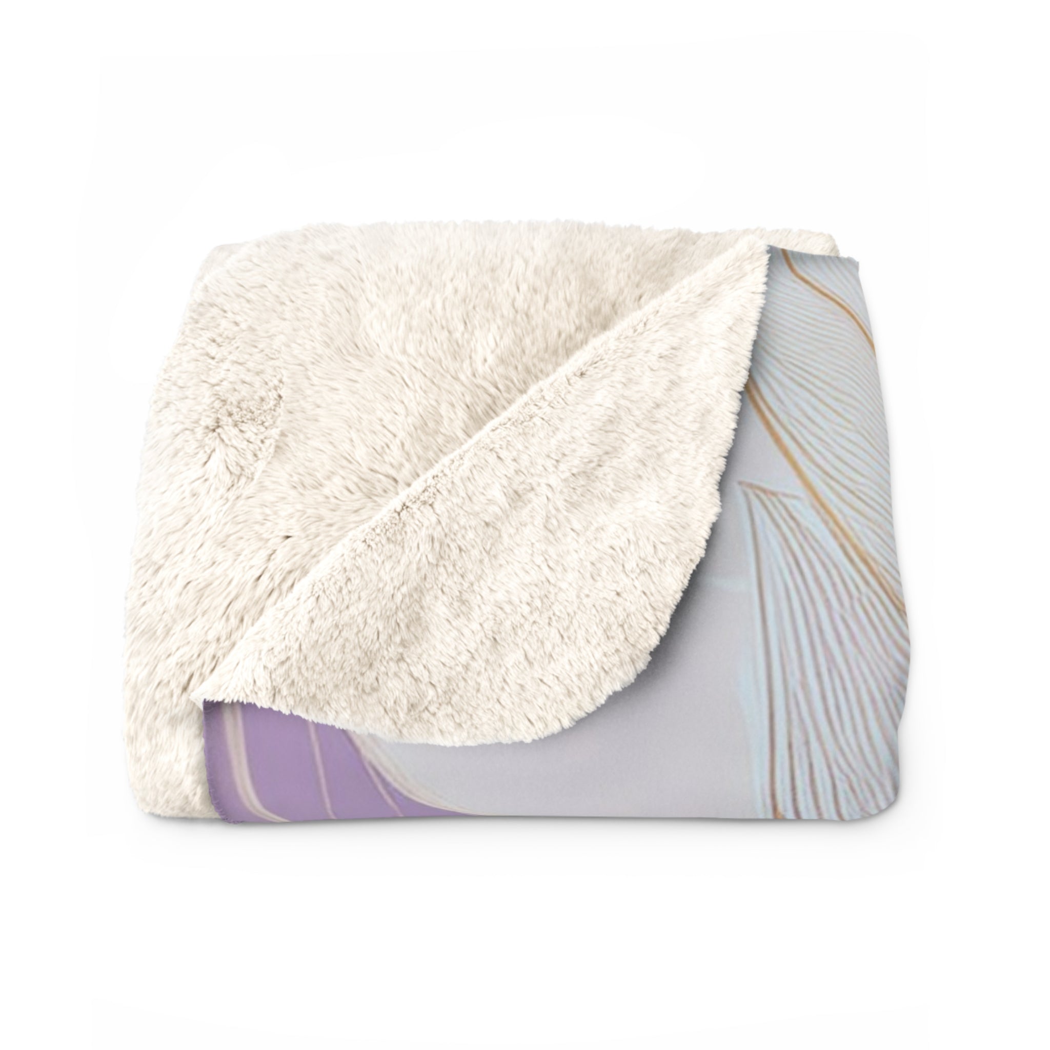 Floral Throw Blanket | Lavender Lilac Purple Leaves
