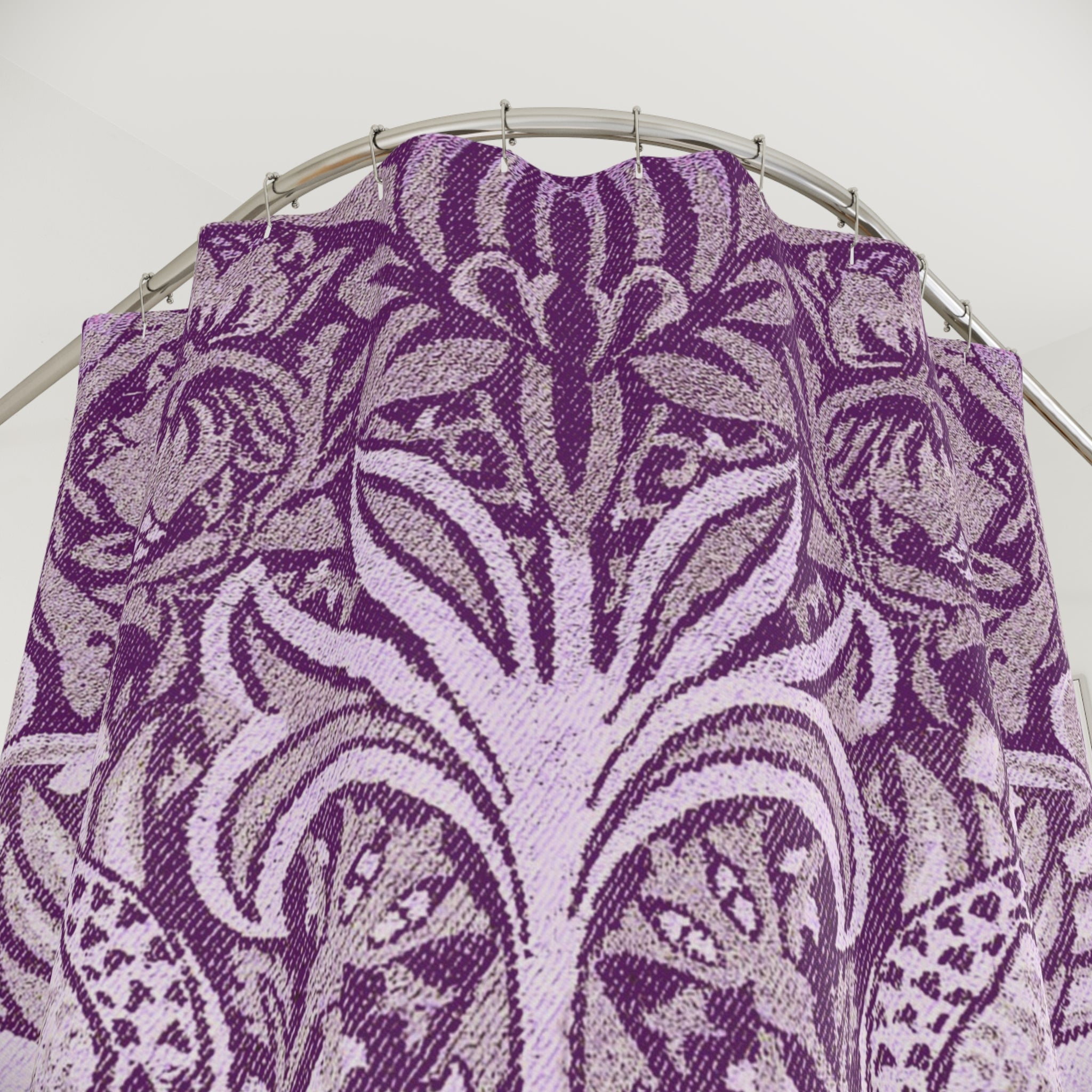 Boho Shower Curtain | Vintage Purple William Morris Inspired
