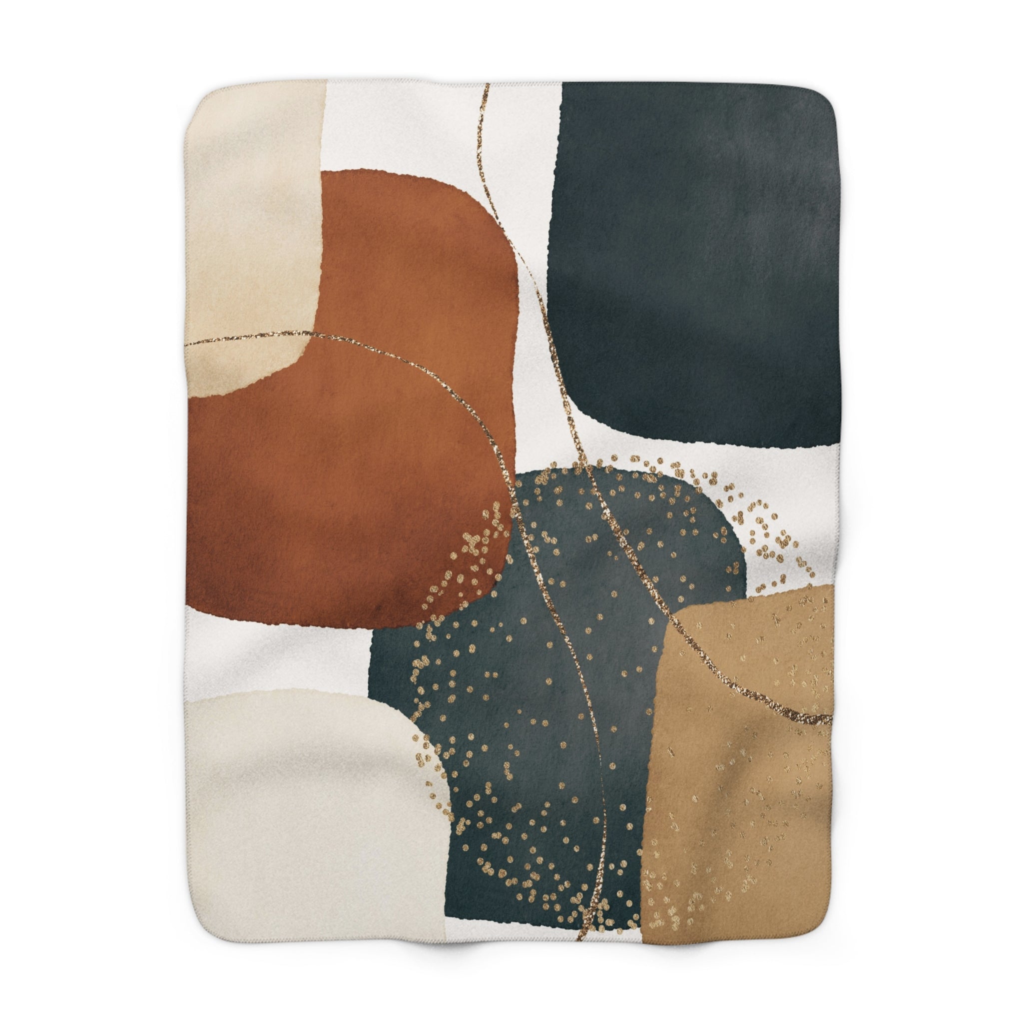 Abstract Throw Blanket | Dark Muted Earthy