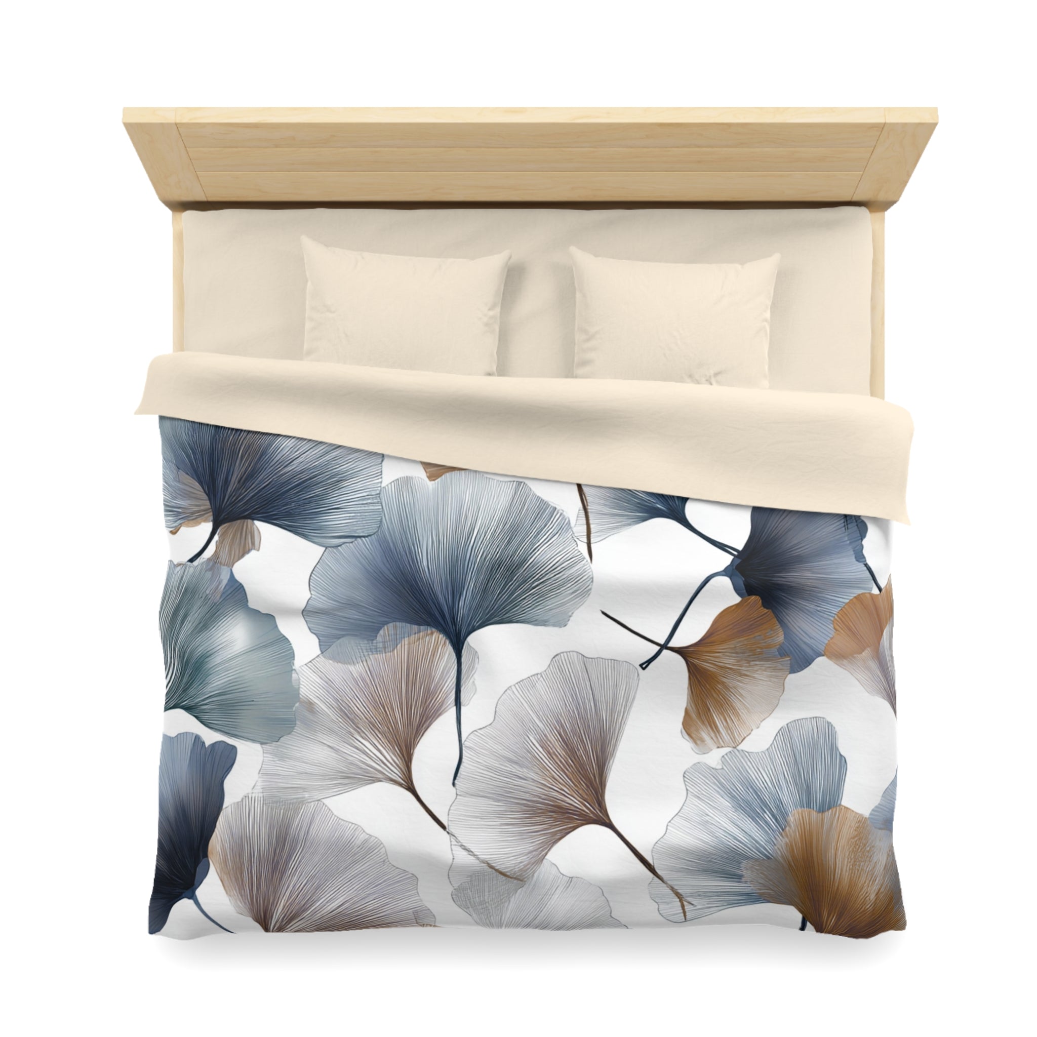 Floral Duvet, Pillow Cover | White Blue Bedroom Decor