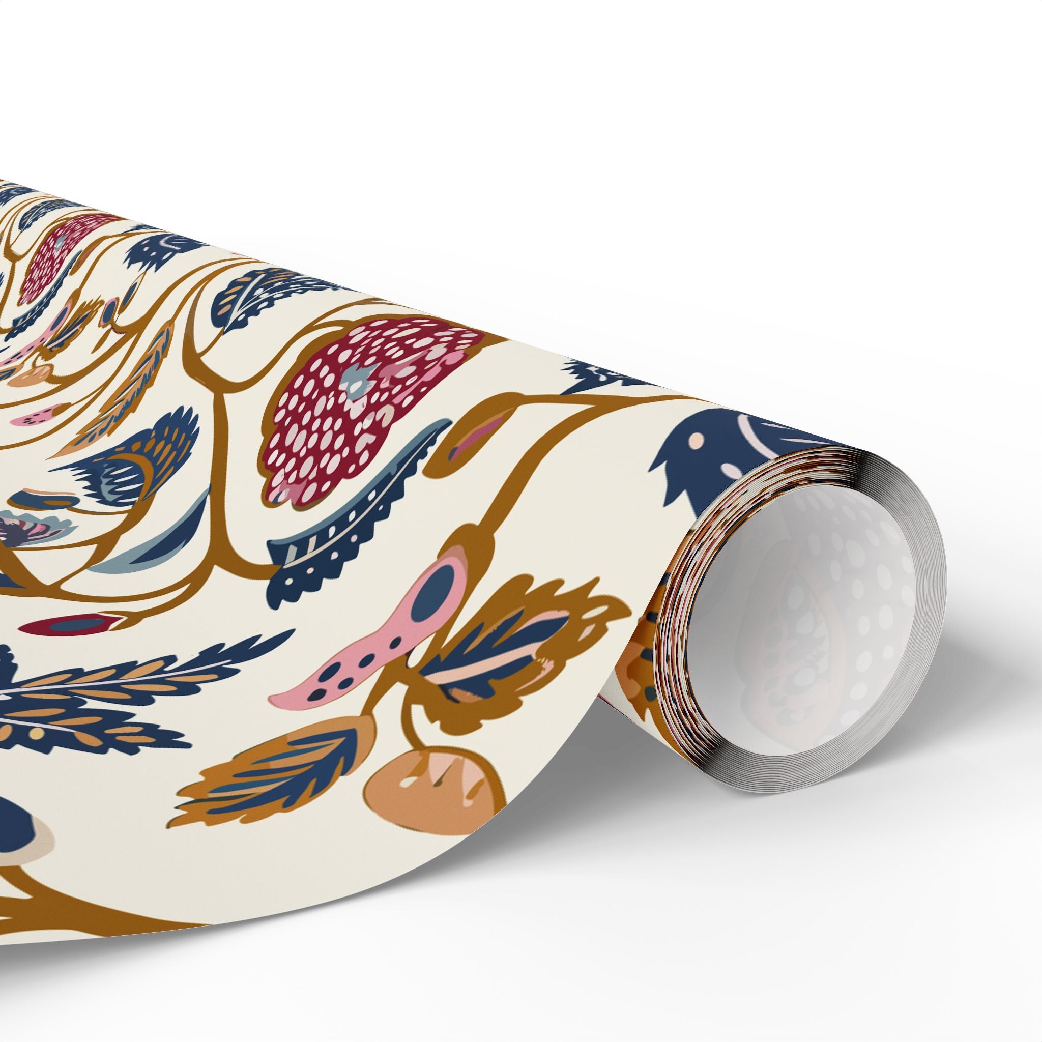 Gift Wrapping Paper | Colorful Indian Chintz Floral Wrap for the Holidays, Birthdays